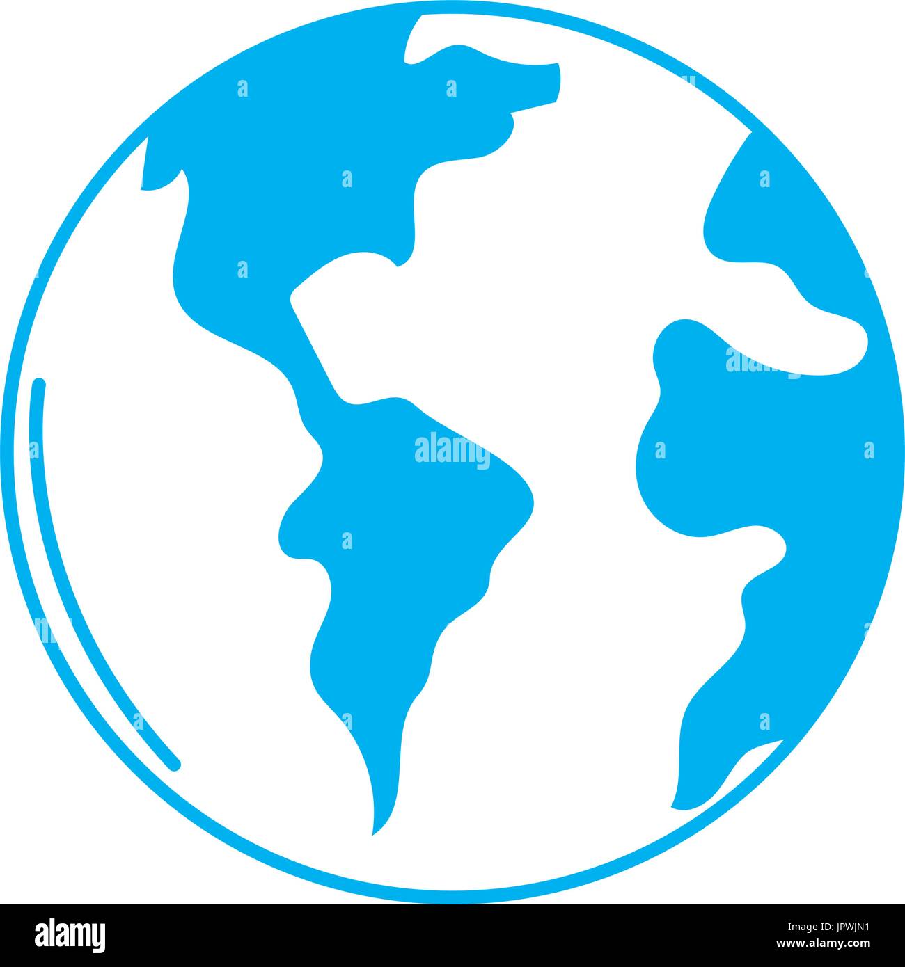 silhouette global earth planet to geography ubication Stock Vector ...