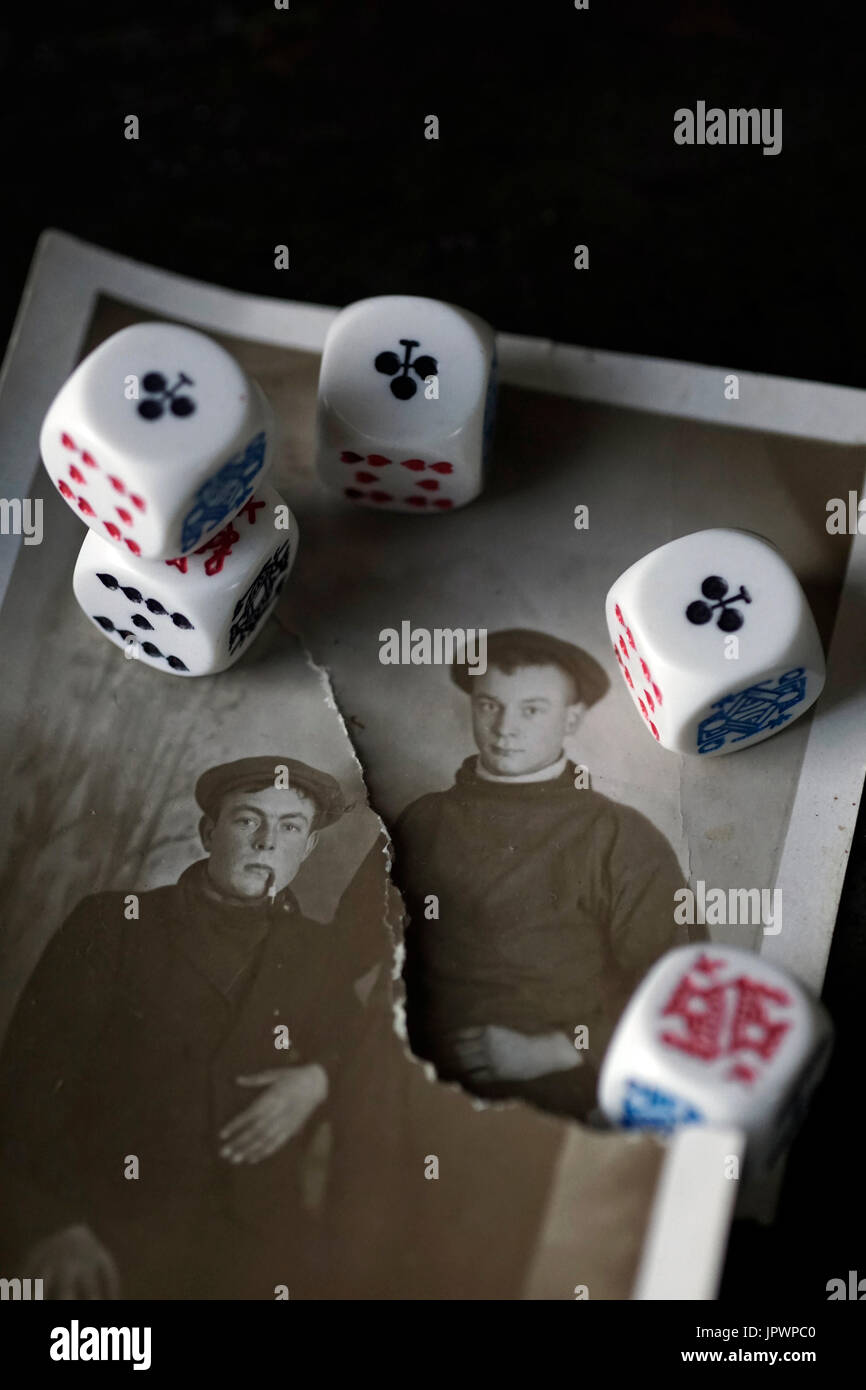 family split through gambling Stock Photo