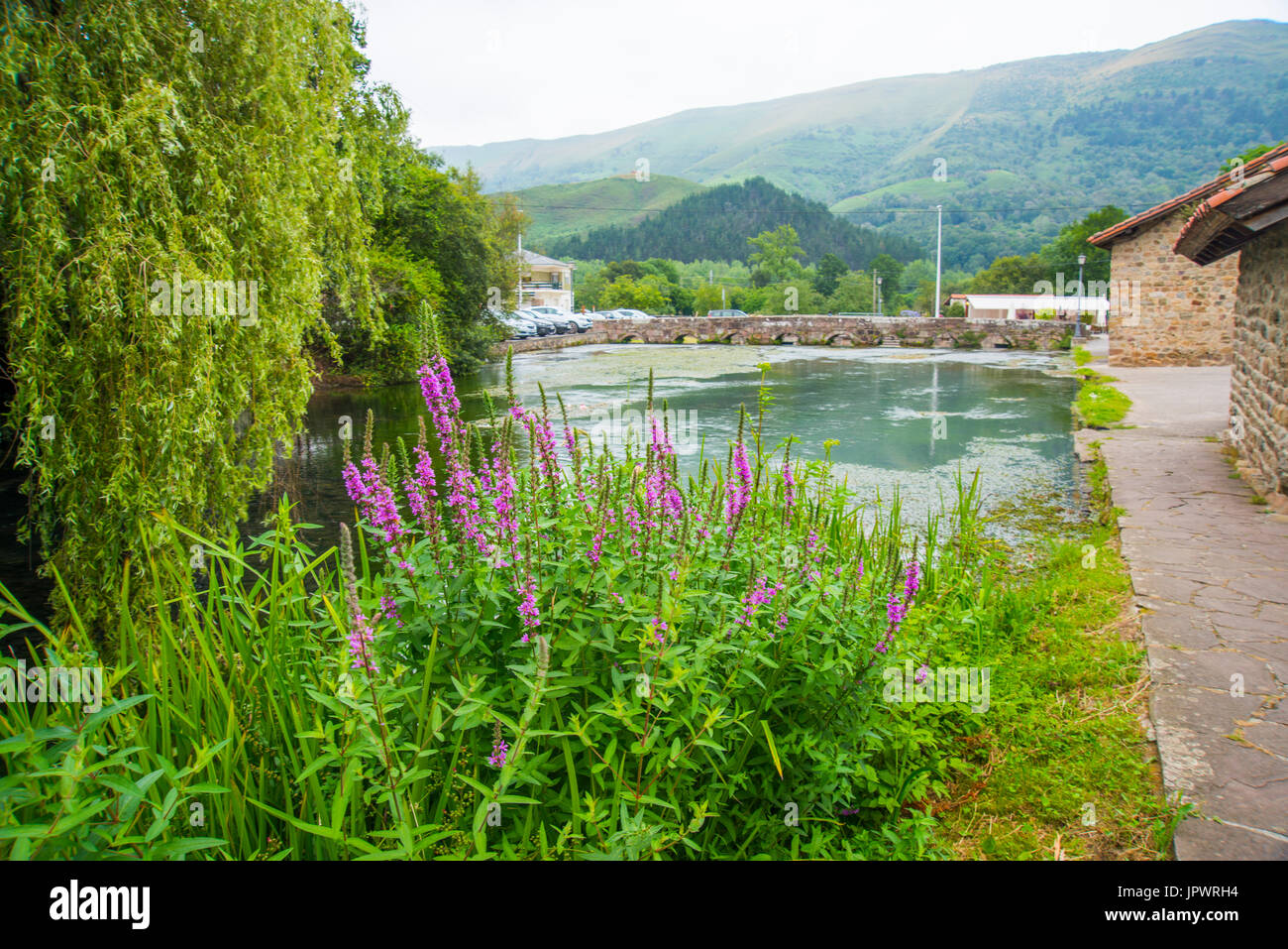 River La Fuentona. Ruente, Cantabria, Spain. Stock Photo