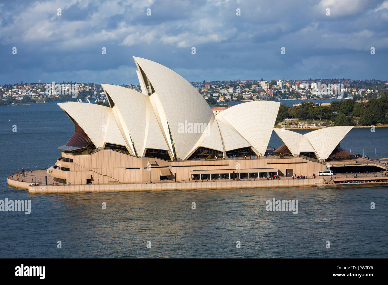 View of the iconic Sydney opera house and Bennelong point,Sydney city centre,Australia Stock Photo