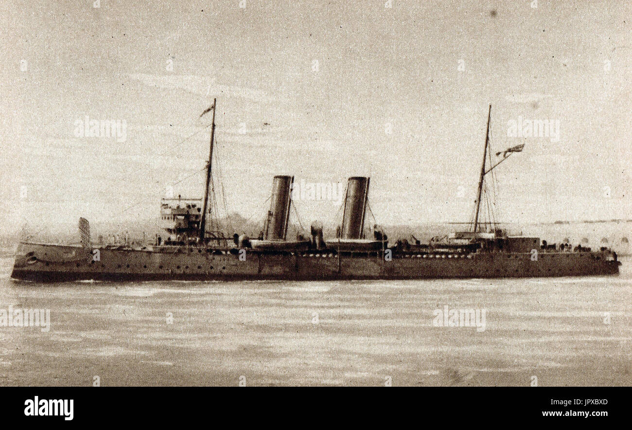 HMS Iphigenia Blockship, Zeebrugge raid Stock Photo
