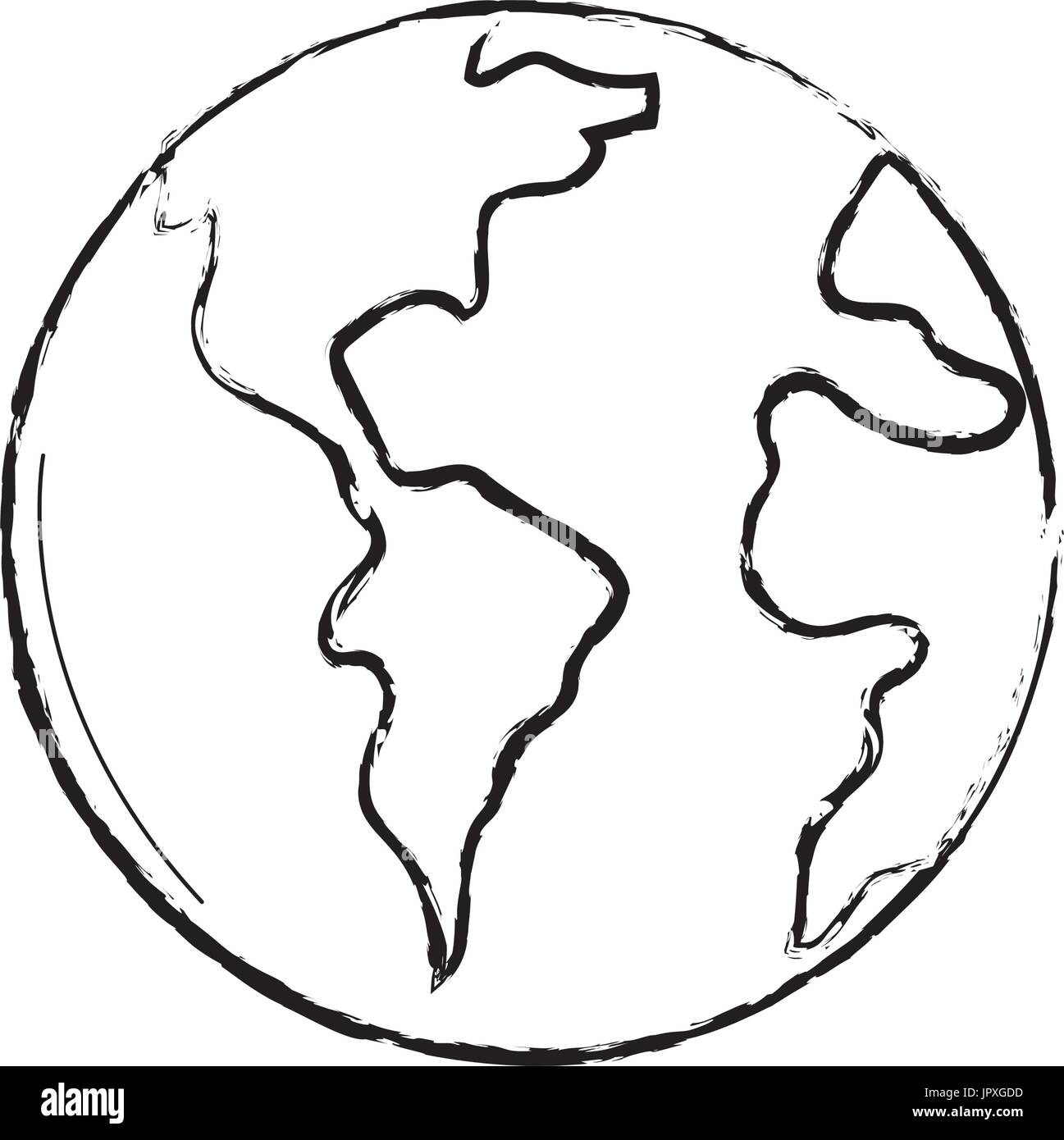 figure global earth planet to geography ubication Stock Vector Image ...