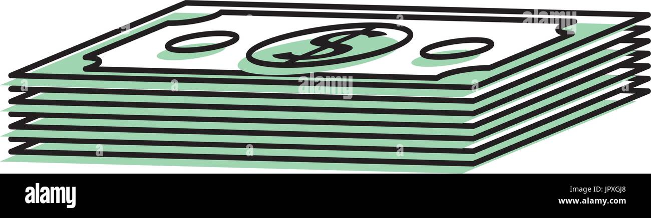 dollar bills cash money icon Stock Vector Image & Art - Alamy