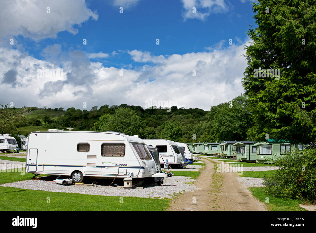 Woodnook campsite, Threshfield, Wharfedale, Yorkshire Dales National
