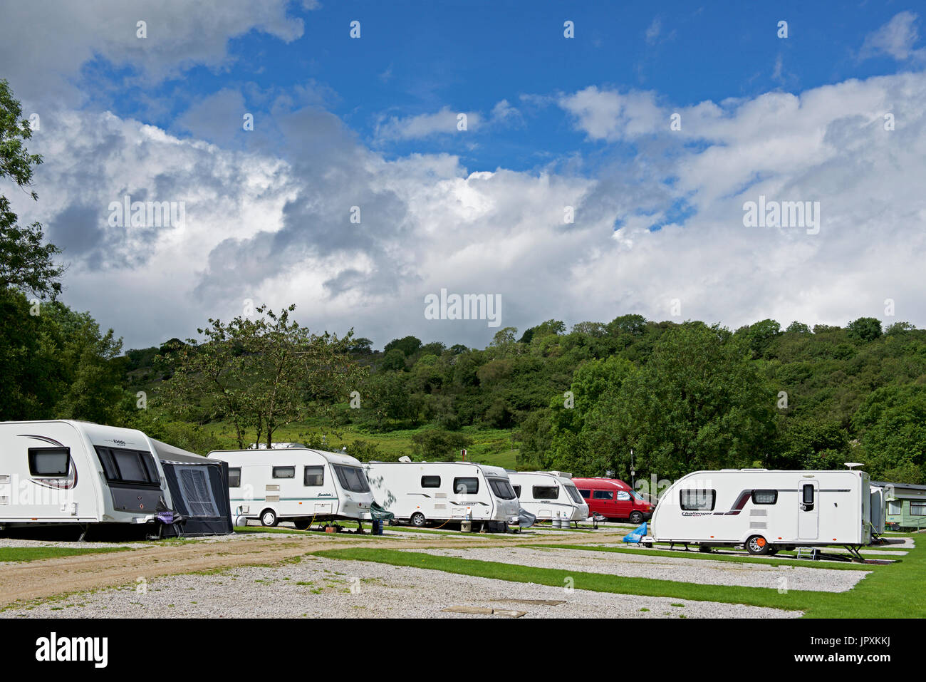 Woodnook campsite, Threshfield, Wharfedale, Yorkshire Dales National