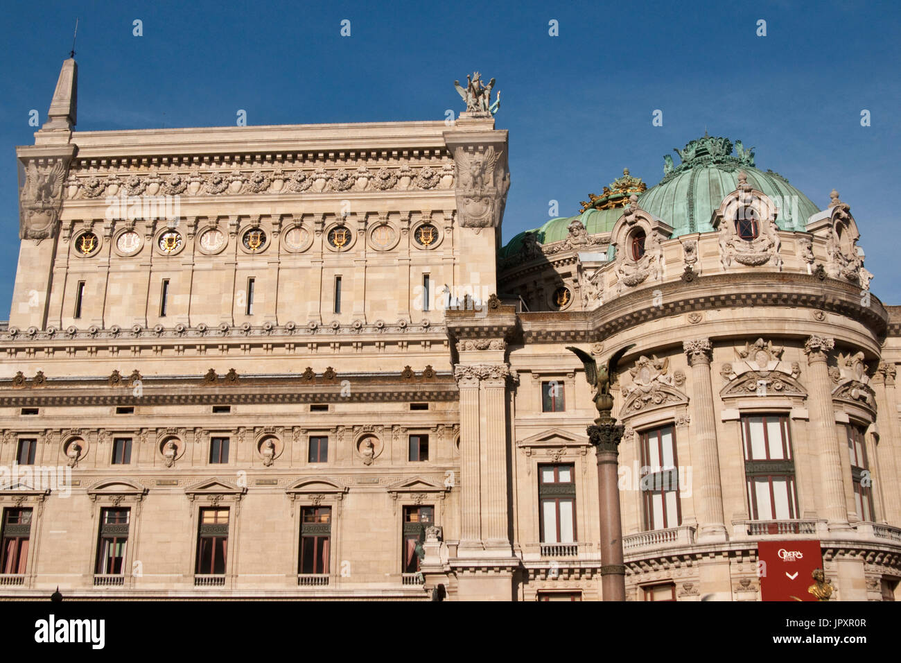 Opera House in Paris, France. Historic gothic style building Stock