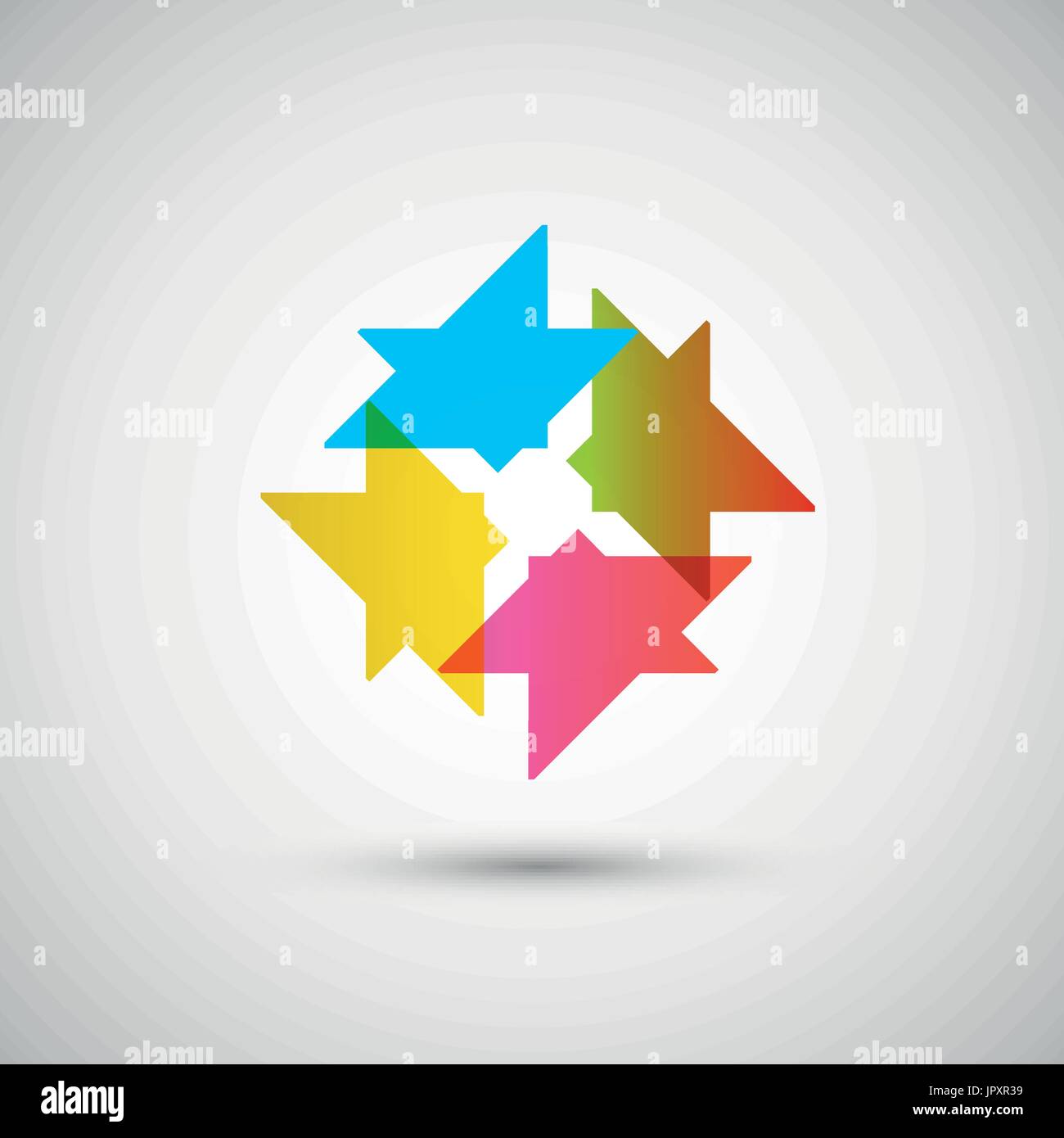 abstract colored triangles on a white background Stock Vector