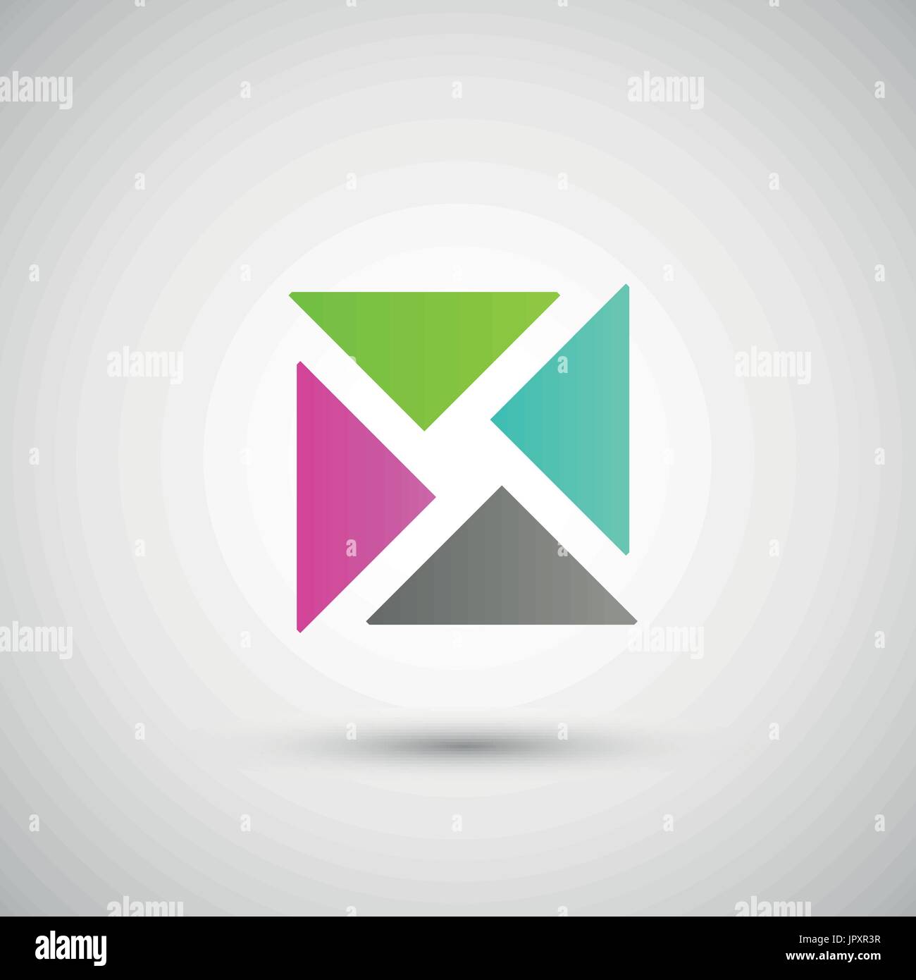 abstract colored triangles on a white background Stock Vector
