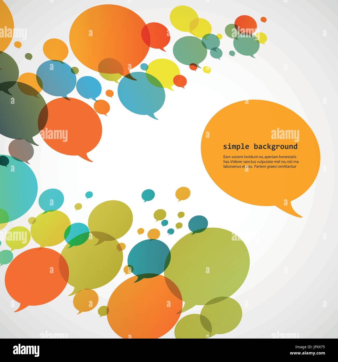 Creative background of colorful speech bubbles eps Stock Vector Image ...