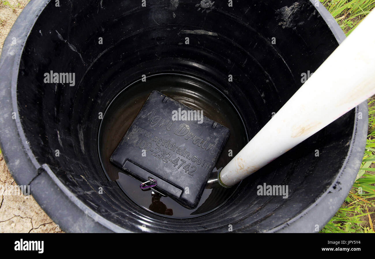 Blue Grass, Iowa, USA. 24th July, 2017. The underground bioreactor that