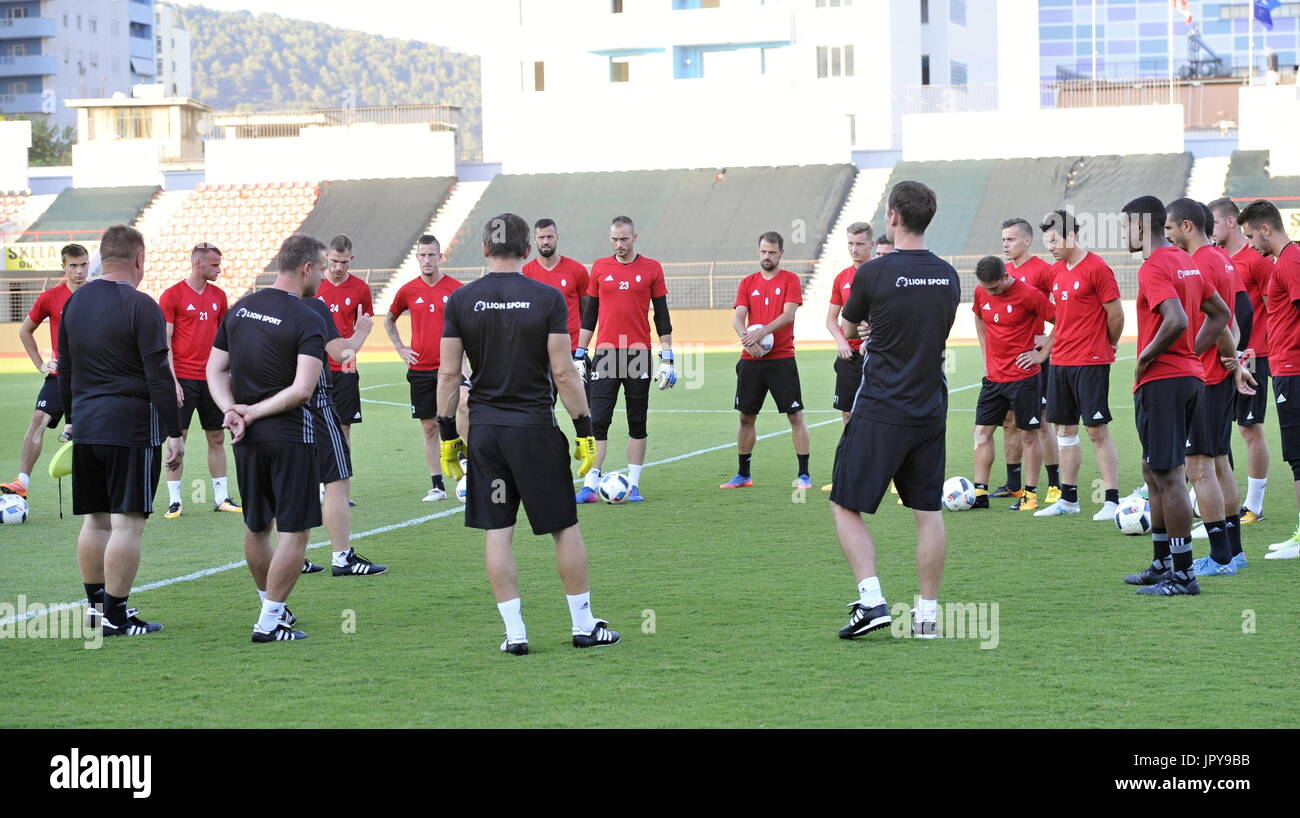 KF Tirana vs Skenderbeu Korce, played in the Superliga in Albania