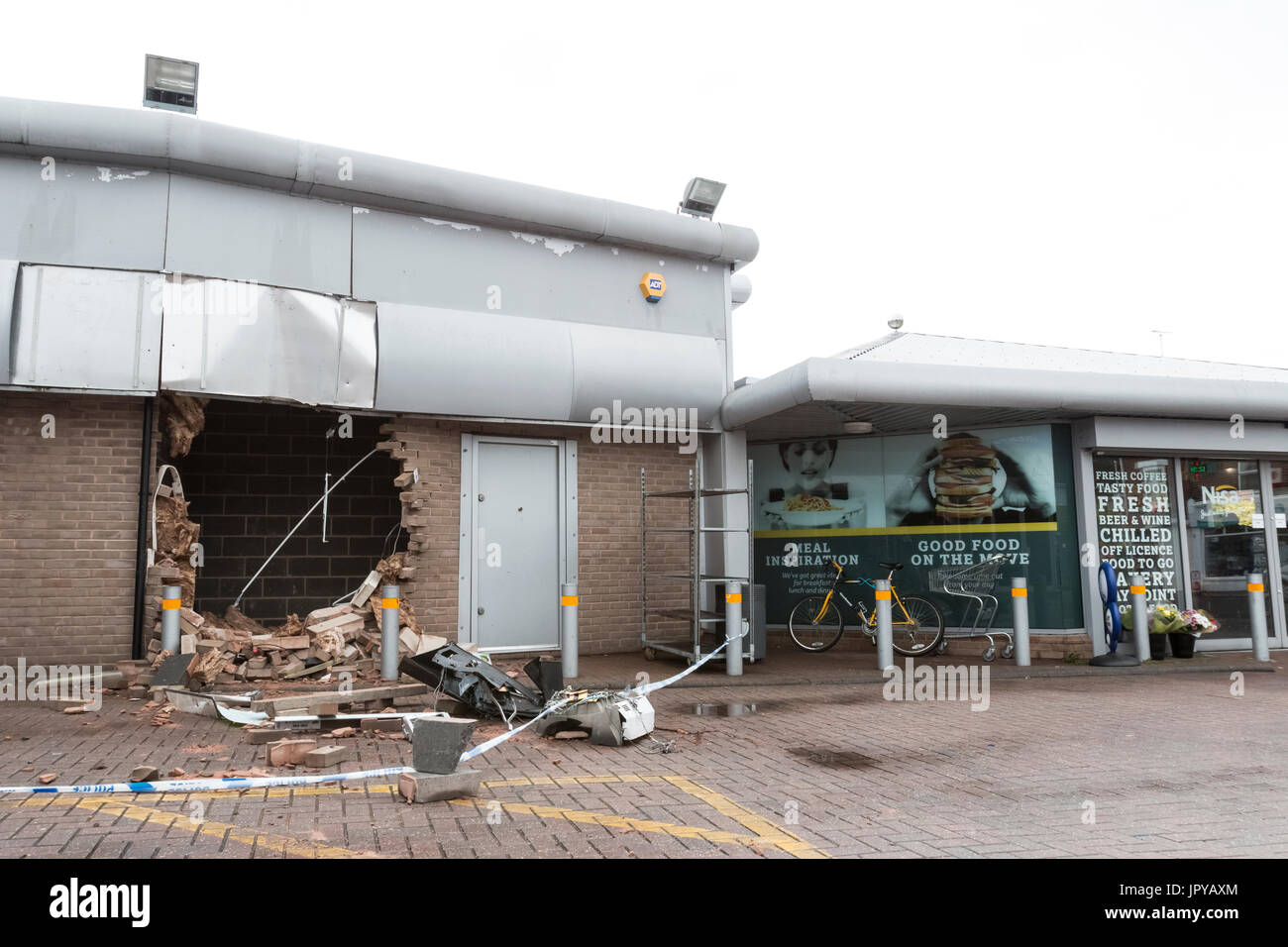 Hatton, Derbyshire, UK. 3rd August 2017. A second local cashpoint ATM