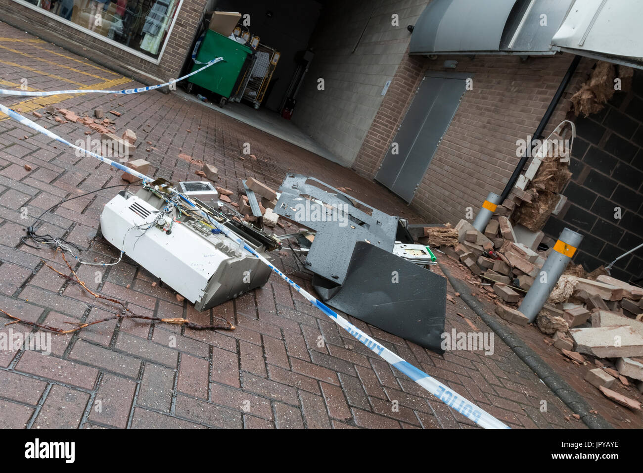 Hatton, Derbyshire, UK. 3rd August 2017. A second local cashpoint ATM