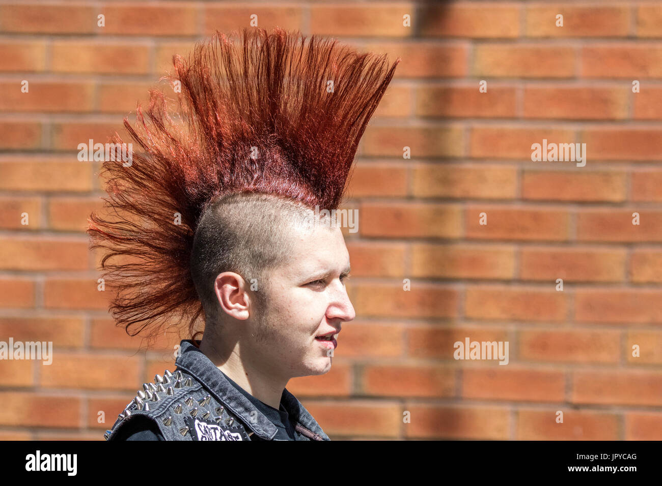 a punk rock rebel rebelling rebellion Blackpool festival spike spiked spiky mohican mohawk hair hairstyle outlaw steampunk doc martens rock rocker Stock Photo - Alamy a punk rock rebel rebelling rebellion Blackpool festival spike spiked spiky mohican mohawk hair hairstyle outlaw steampunk doc martens rock rocker Stock Photo - Alamy