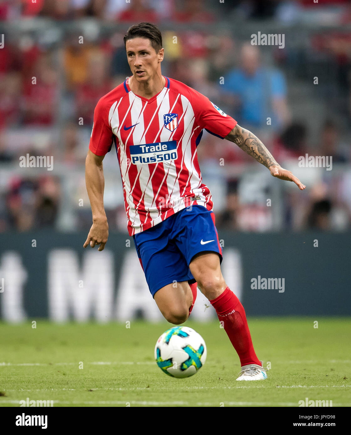 Munich, Germany. 1st Aug, 2017. Madrid's Fernando Torres in action ...