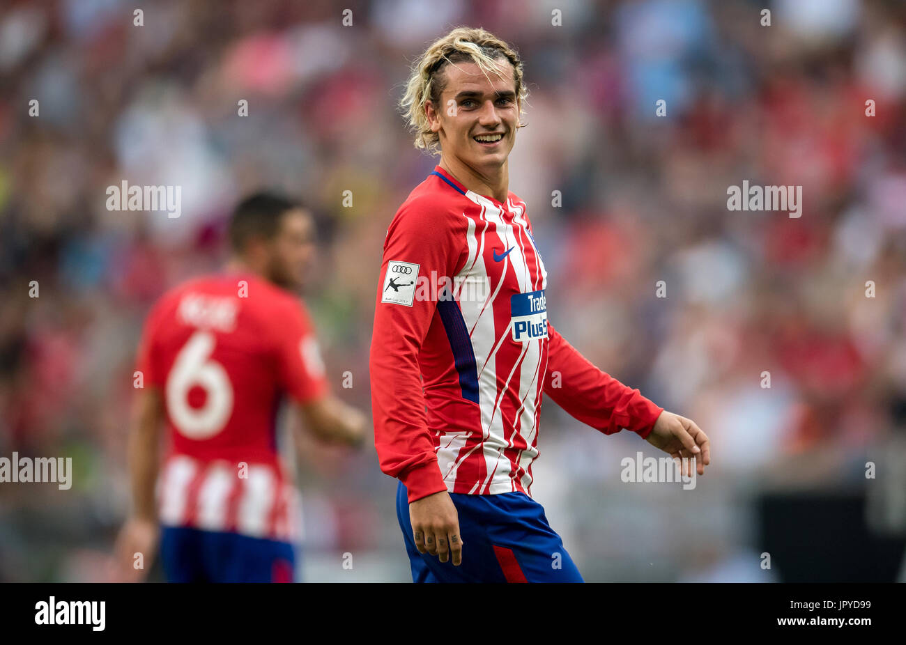 Munich, Germany. 1st Aug, 2017. Madrid's Antoine Griezmann in action ...