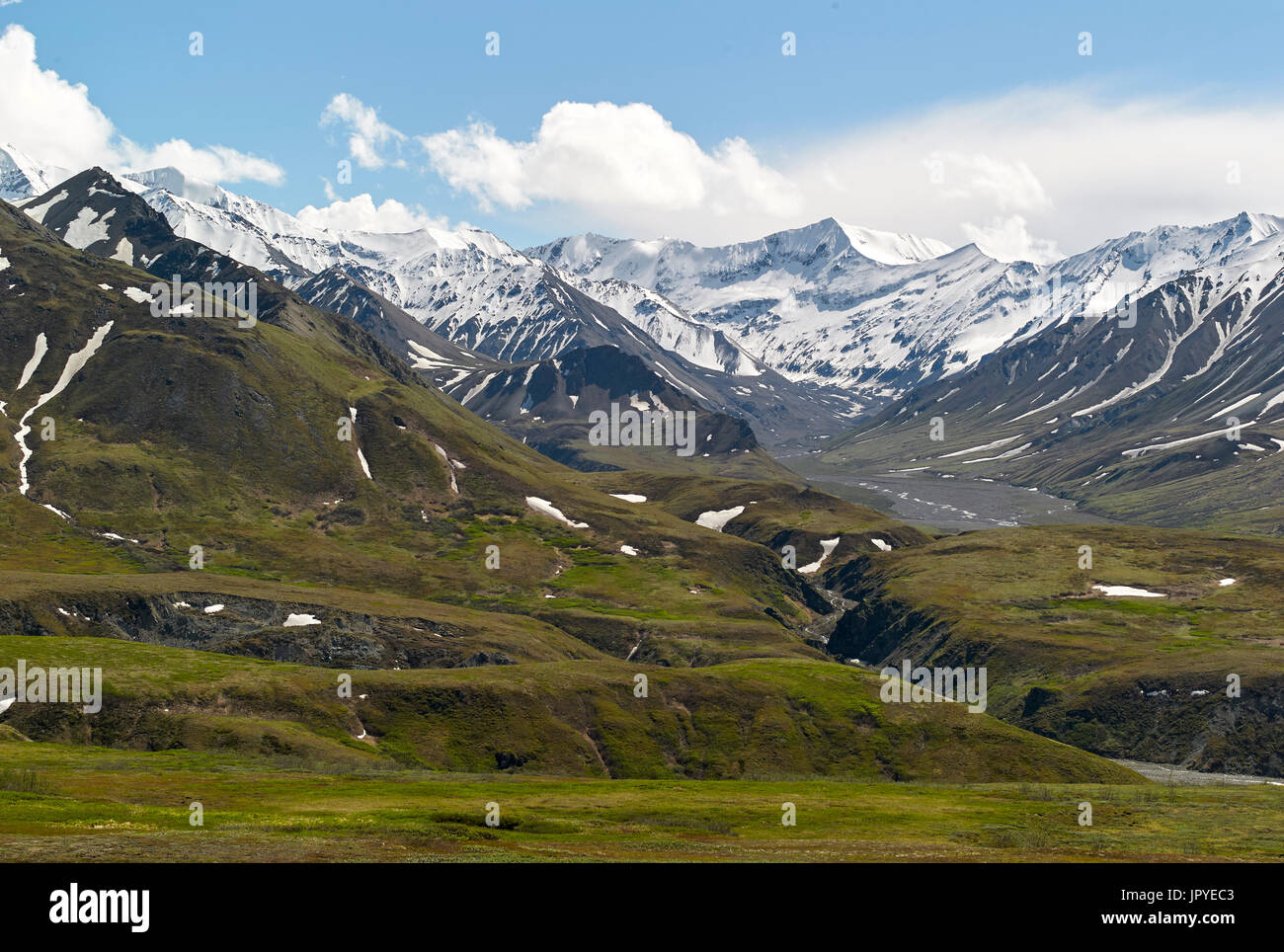 Alaska Range in Spring - Denali Alaska USA Stock Photo - Alamy