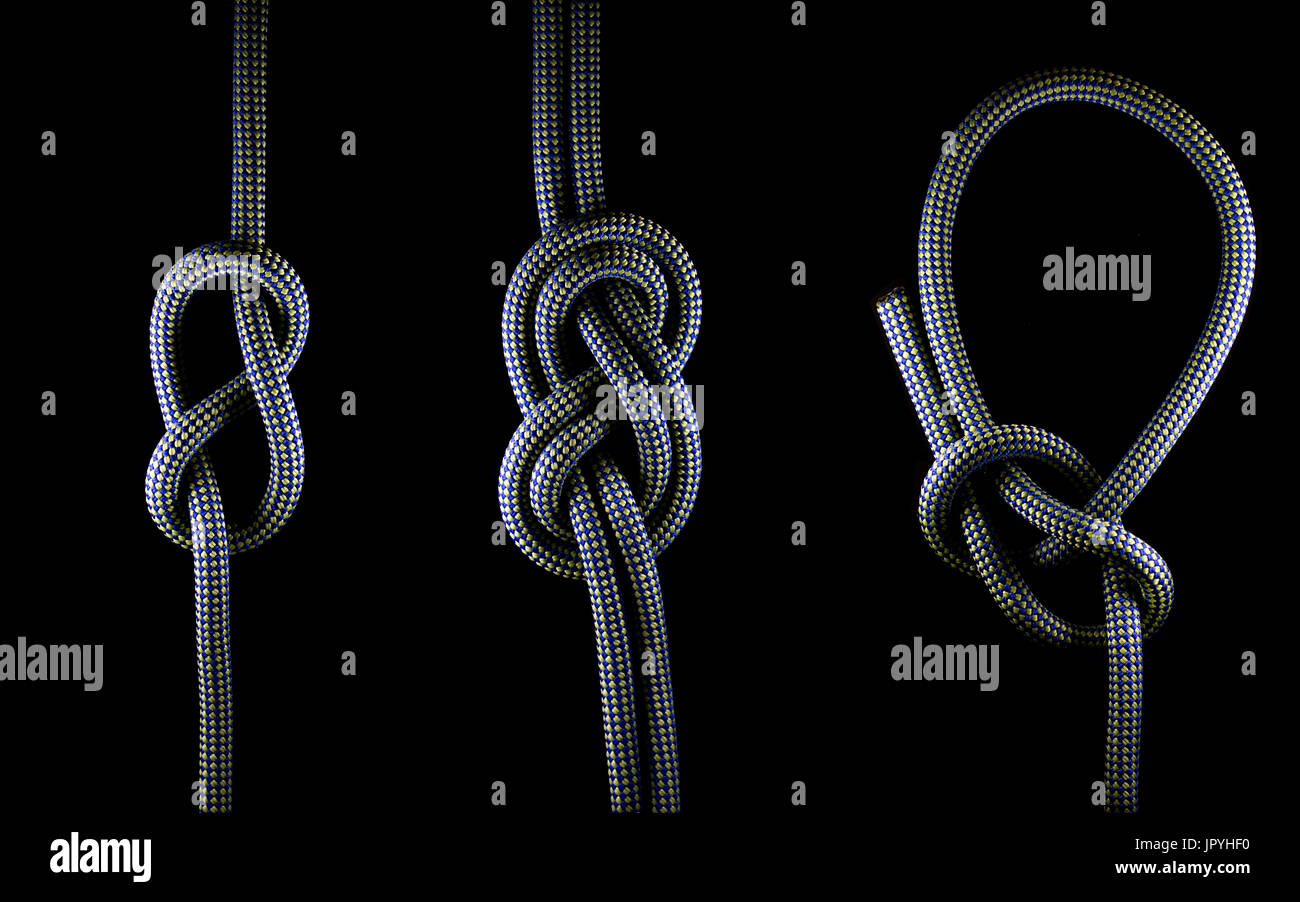 knot knots rope climbing sailing Stock Photo