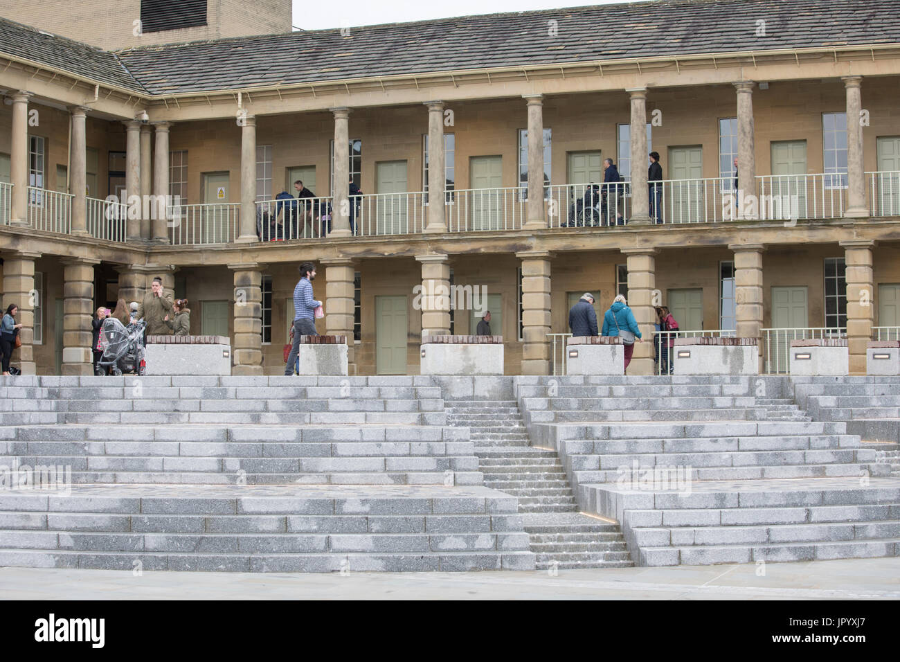 The newly re-opened and refurbished Piece Hall at Halifax, West Yorkshire Stock Photo