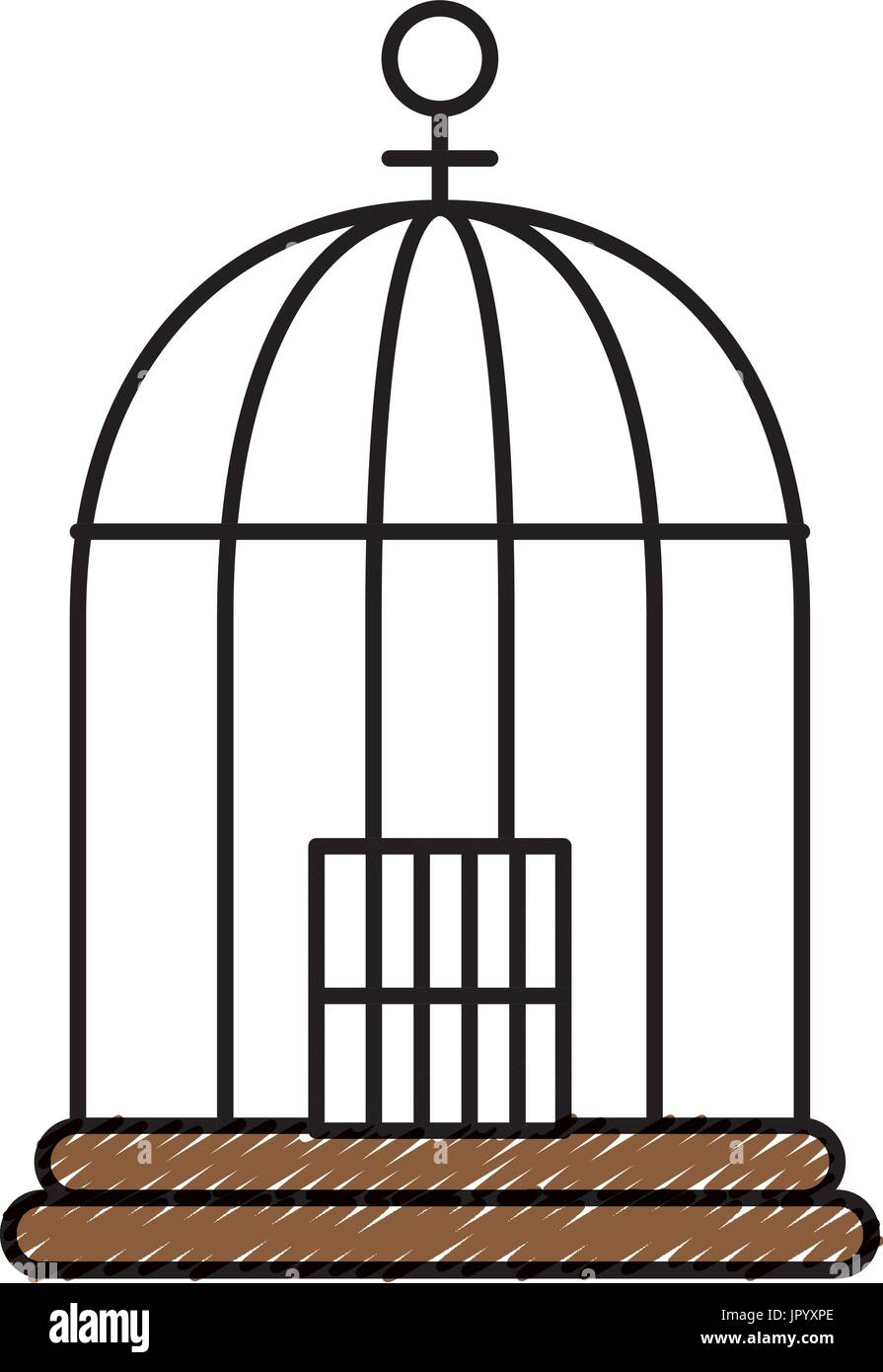 Antique birdcage drawing Stock Vector Images - Alamy