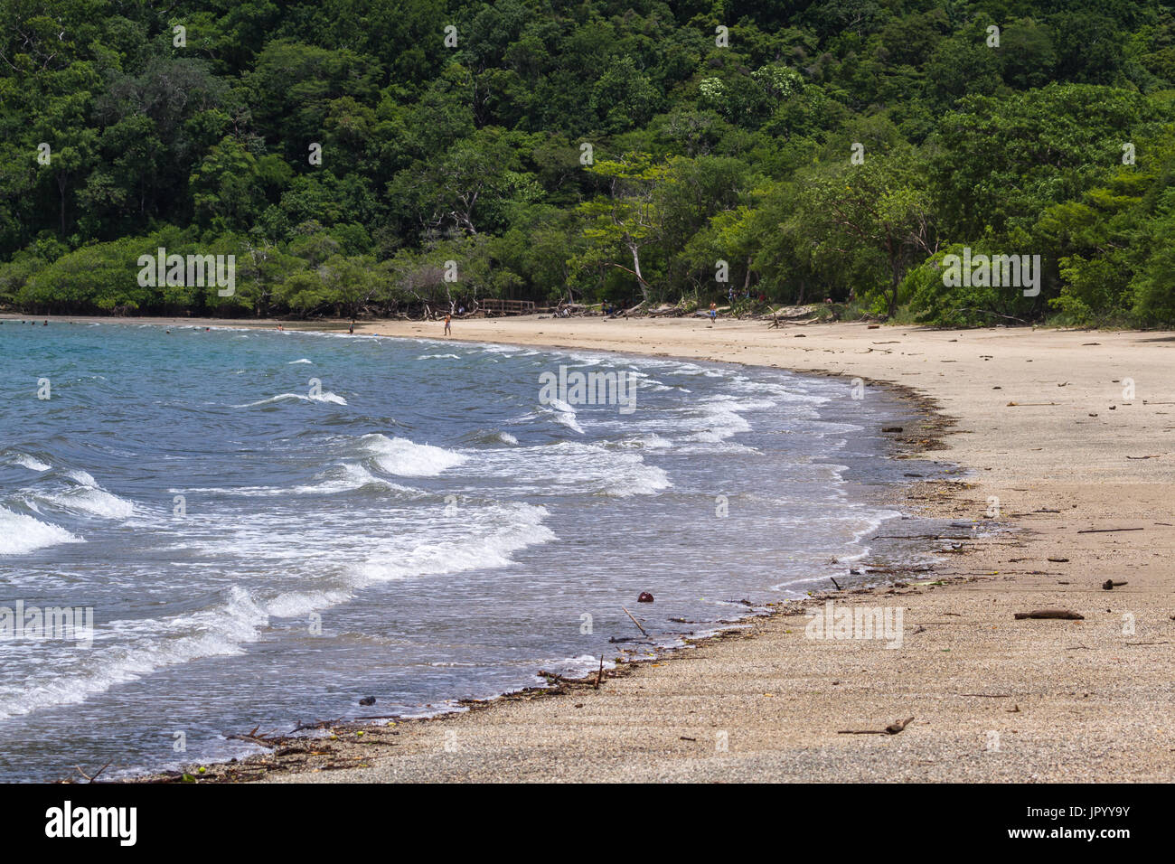 Guanacaste Costa Rica July 25 Families Enjoying A Day At Nacascolo Beach July 25 2017 Guanacaste Costa Rica Stock Photo Alamy