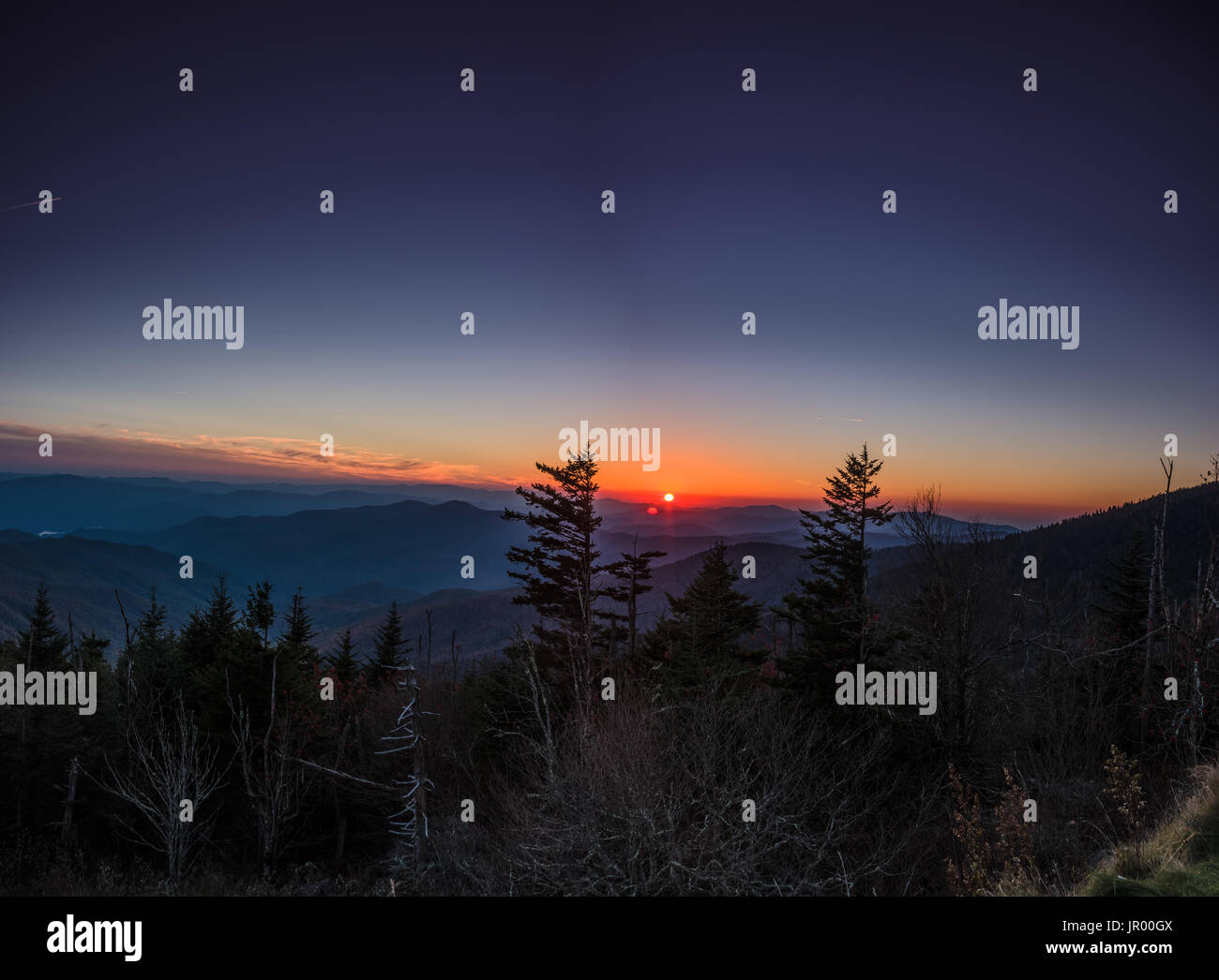 <span class='wsc Subtitle'>Clingmans Dome, Bryson City, North Carolina • United States</span>   Solo took me to watch the sunset from Clingmans Dome,  Stock Photo