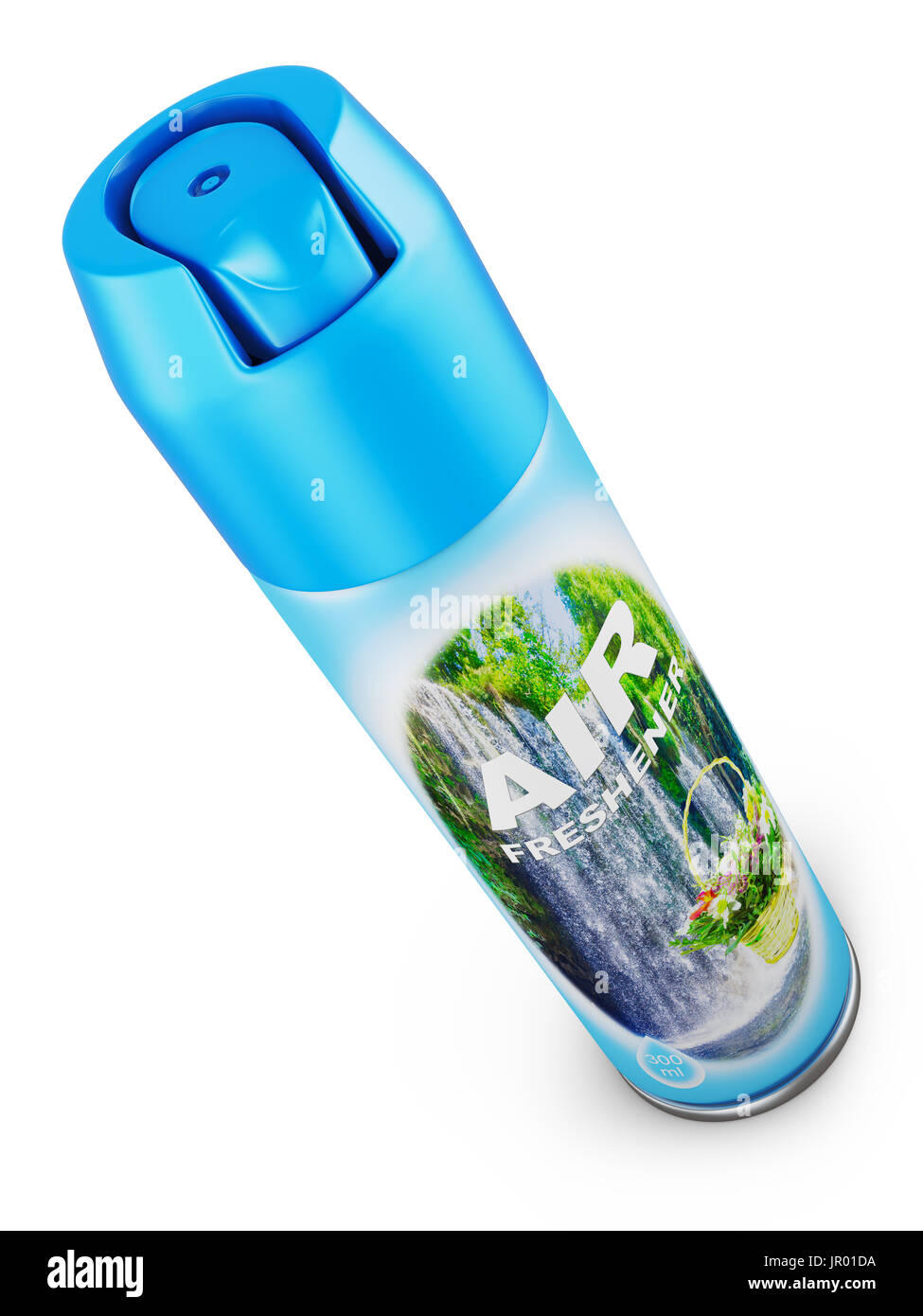 Air freshener in a blue bottle. 3d rendering Stock Photo Alamy