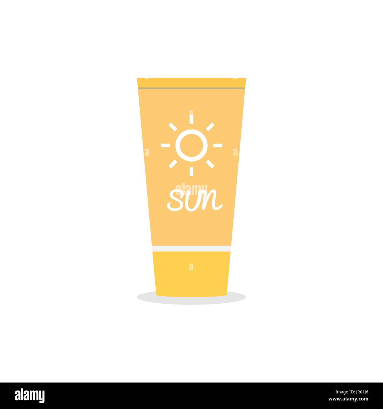 Suntan cream. Icon on white isolated background Stock Vector Image ...