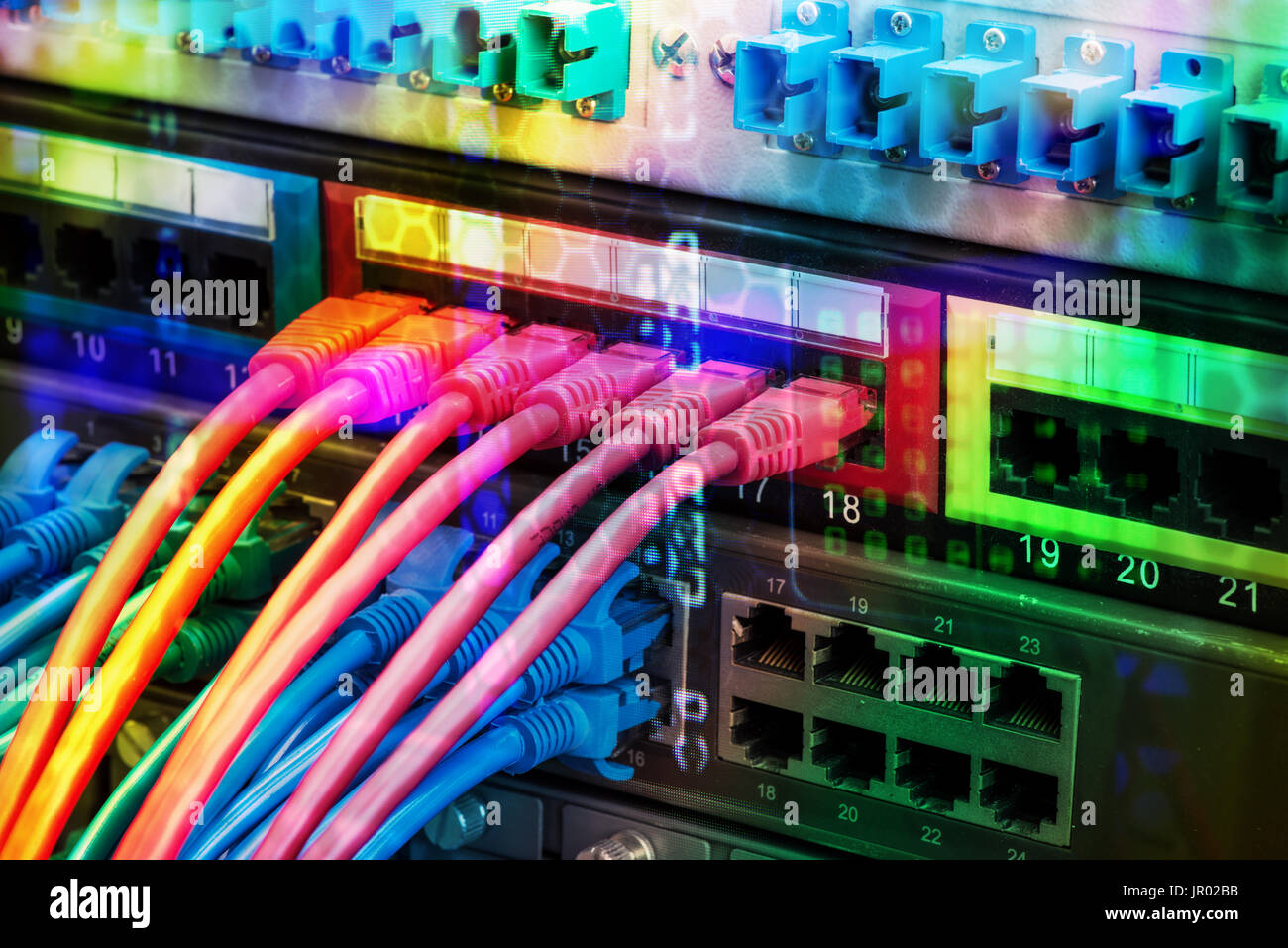 cables and Network switching hub LAN System Communication