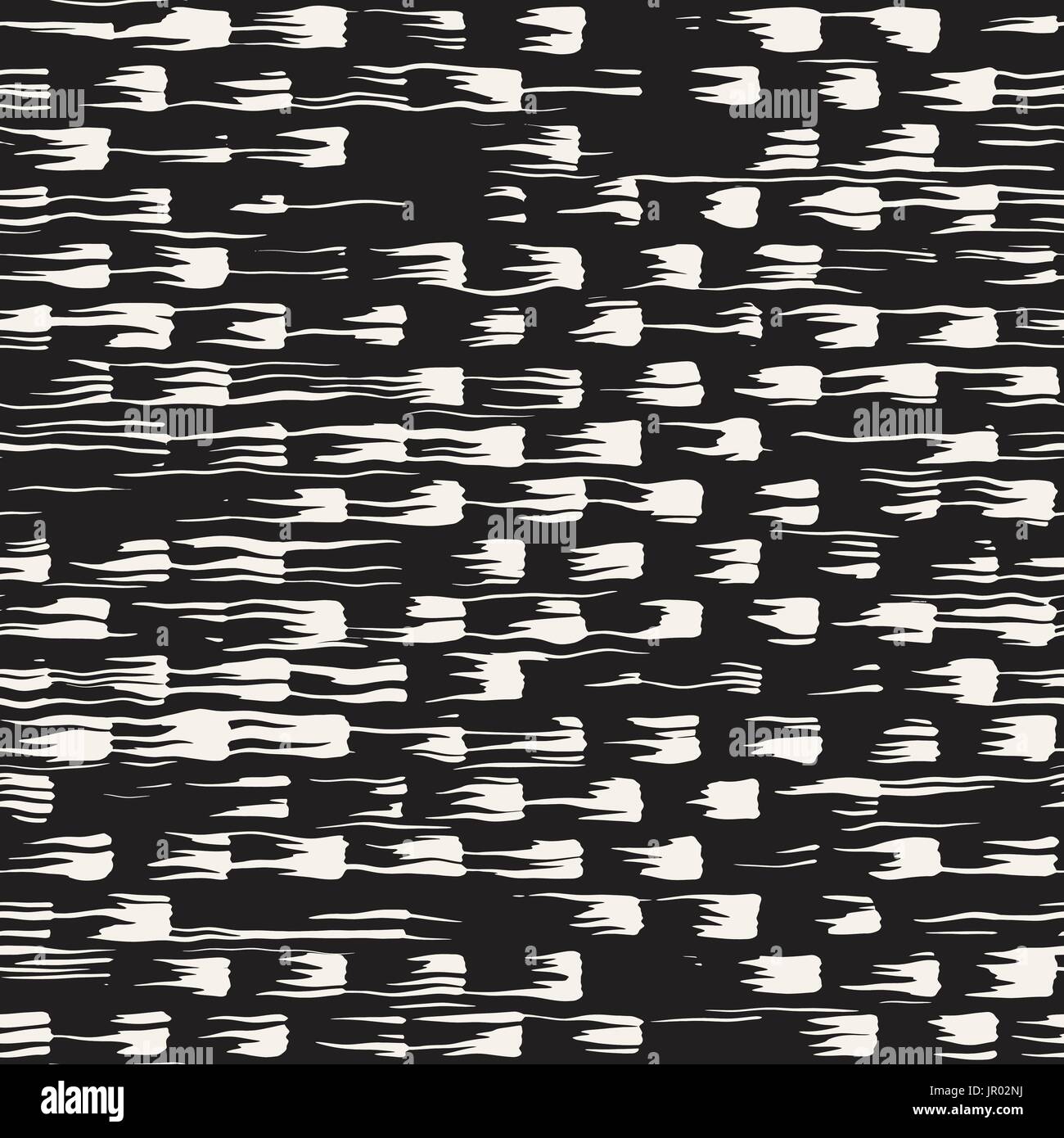 Vector seamless pattern with brush stripes and strokes. Black and white ...