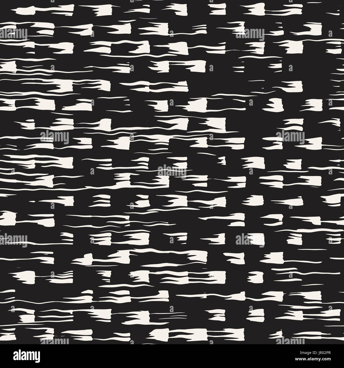 Vector seamless pattern with brush stripes and strokes. Black and white ...