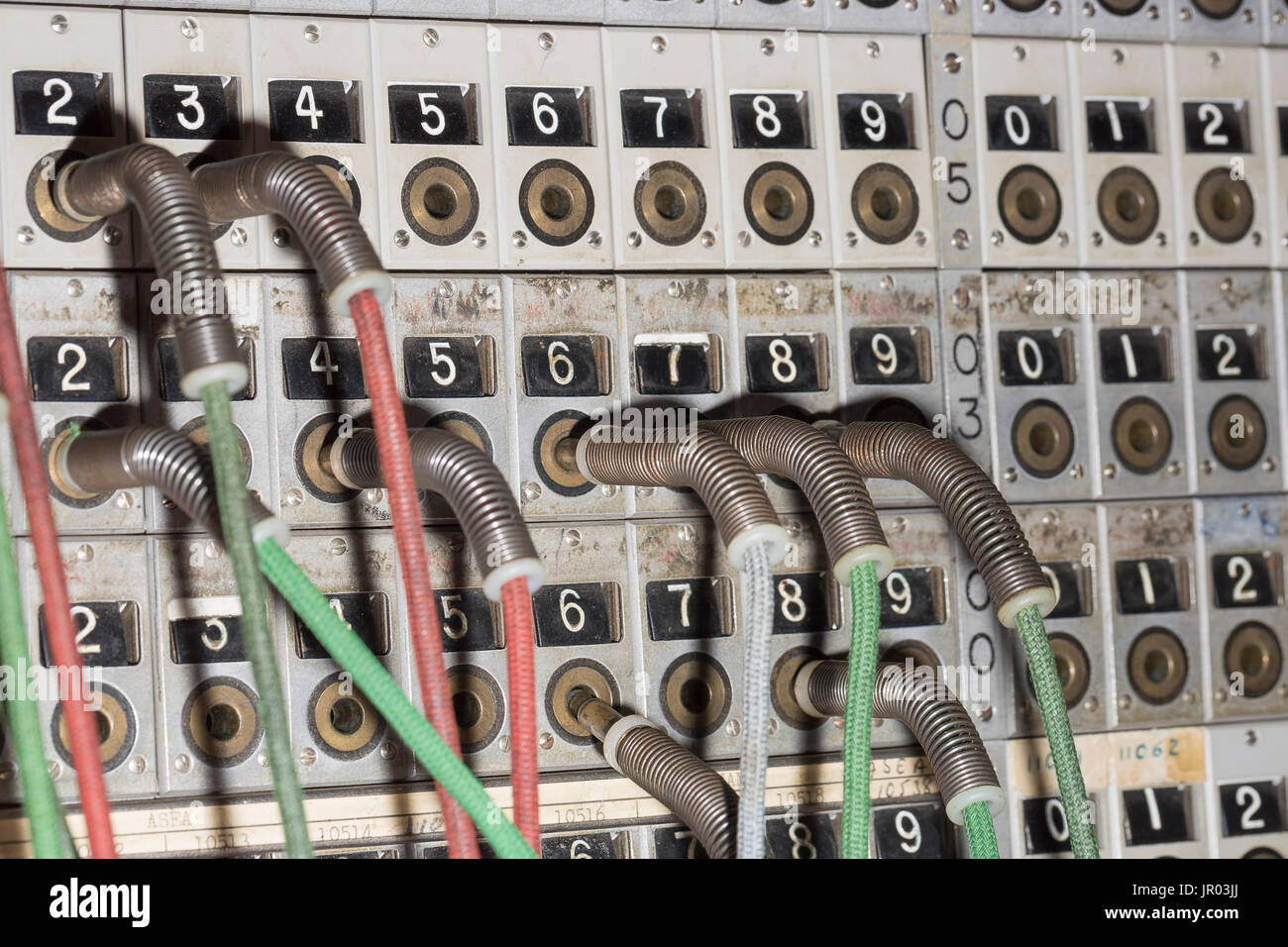 Old Telephone Switchboard close up Stock Photo Alamy