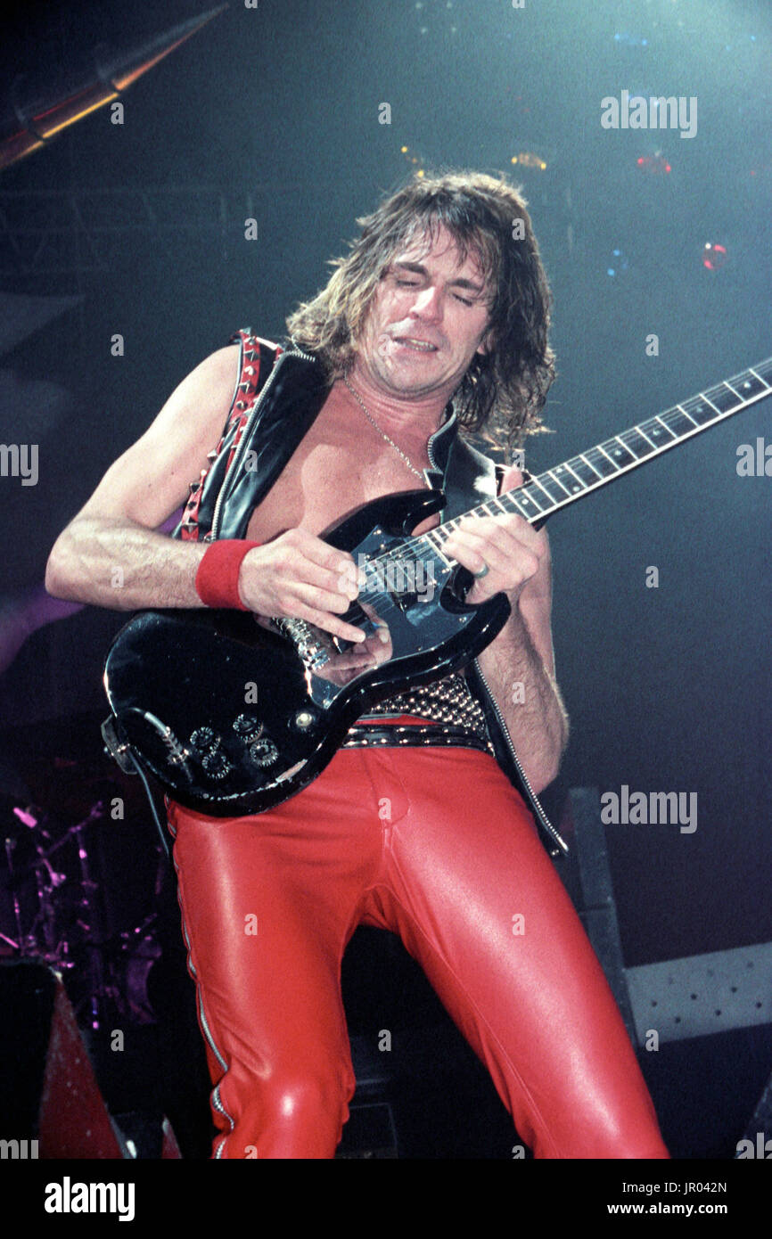 Guitarist Glenn Tipton of Judas Priest performs at Nassau Coliseum on