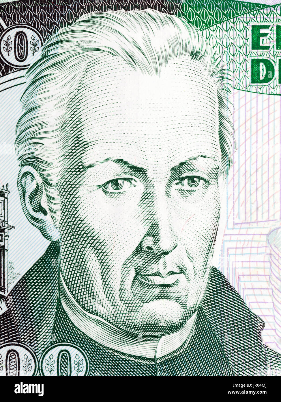 Jose Celestino Mutis portrait from Colombian money Stock Photo Alamy