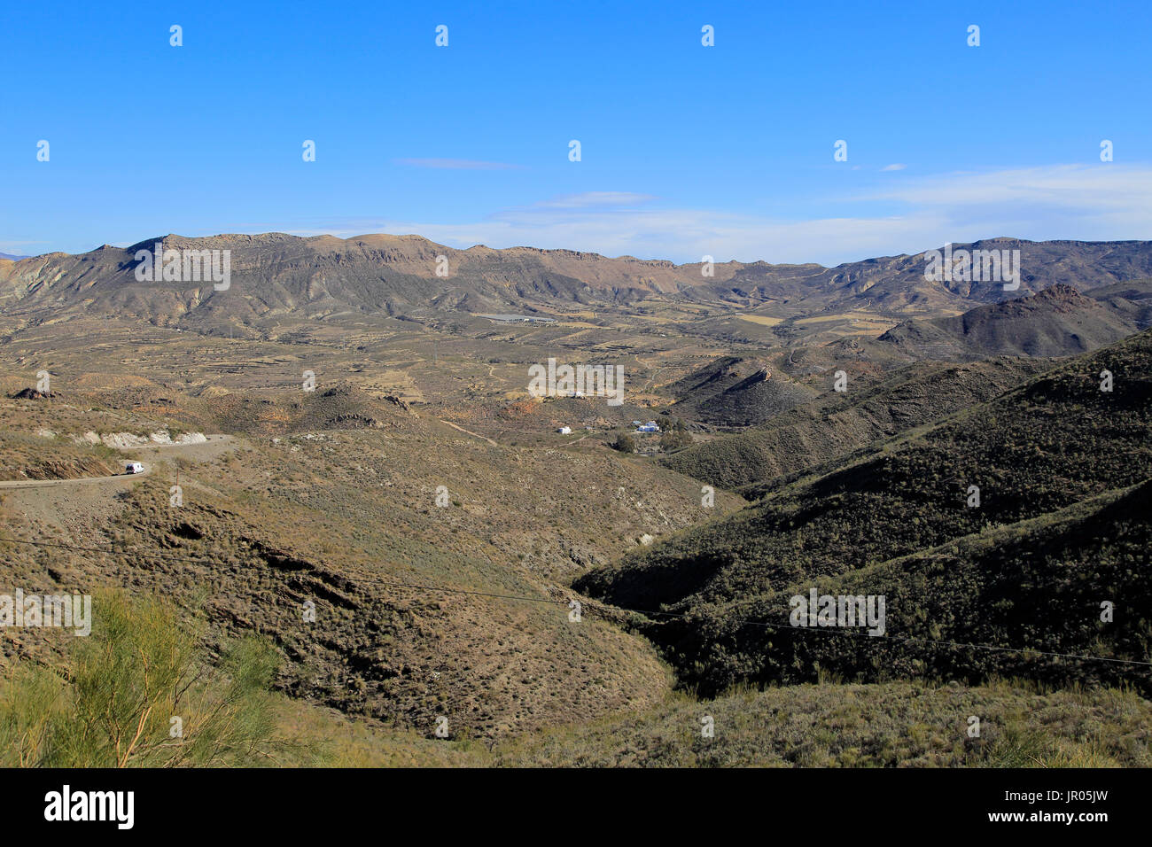 Landscape in Sierra Alhamilla mountains, near Nijar, Almeria, Spain