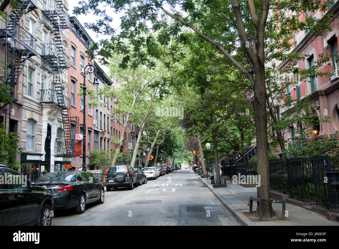 Perry Street in Greenwich Village , New York USA Stock Photo Alamy