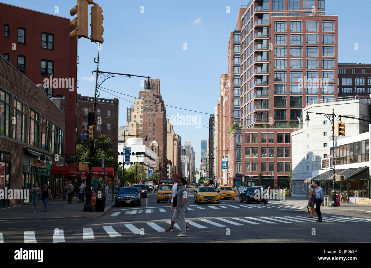 7Th Avenue South in Greenwich Village in New York - USA Stock Photo