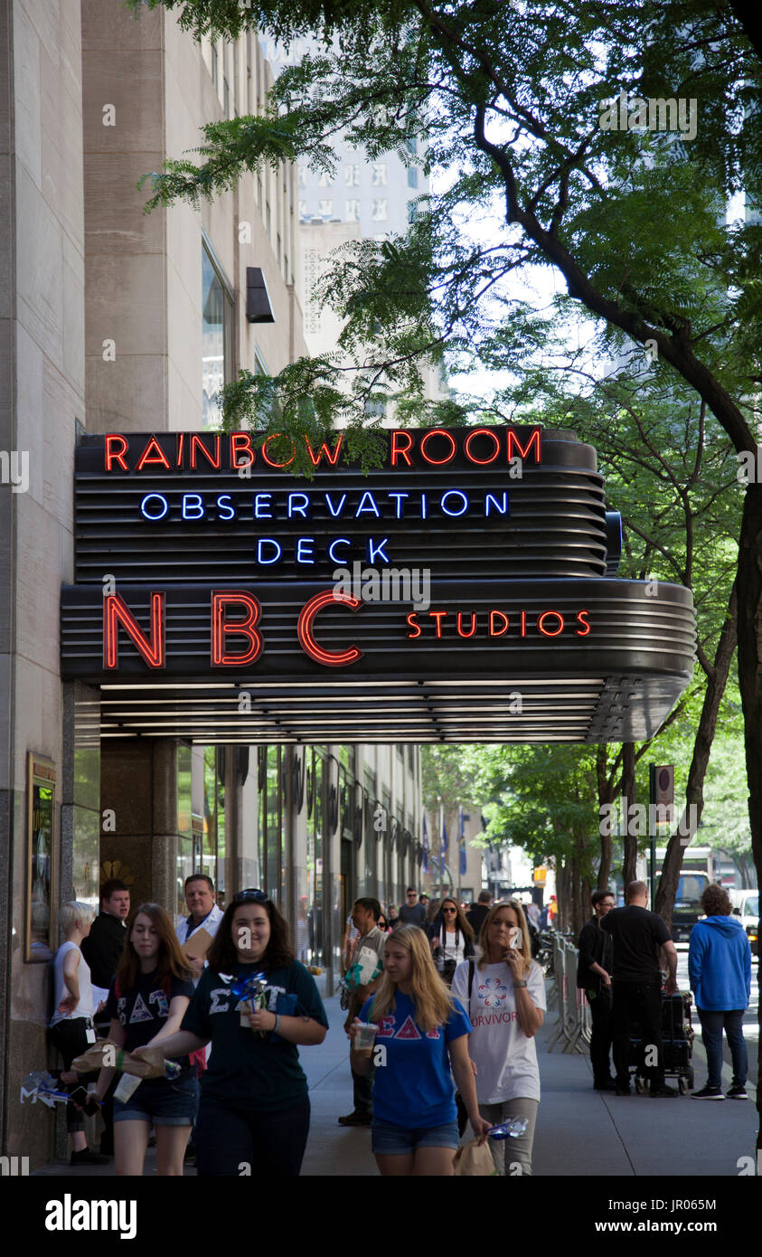 NBC Studios on 6th Avenue in NYC - USA Stock Photo