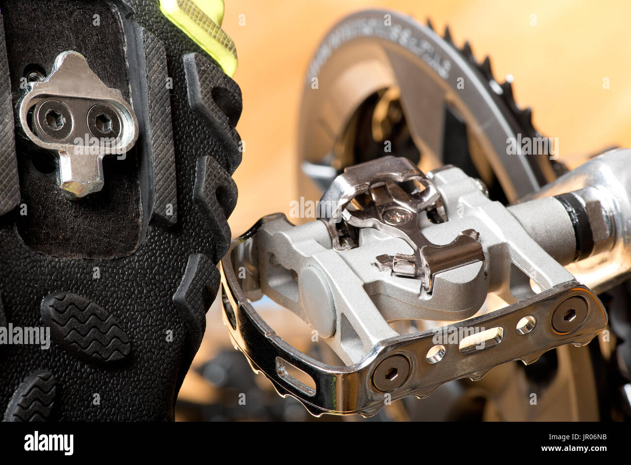 Detail Of Cycle Track With SPD Pedal Stock Photo