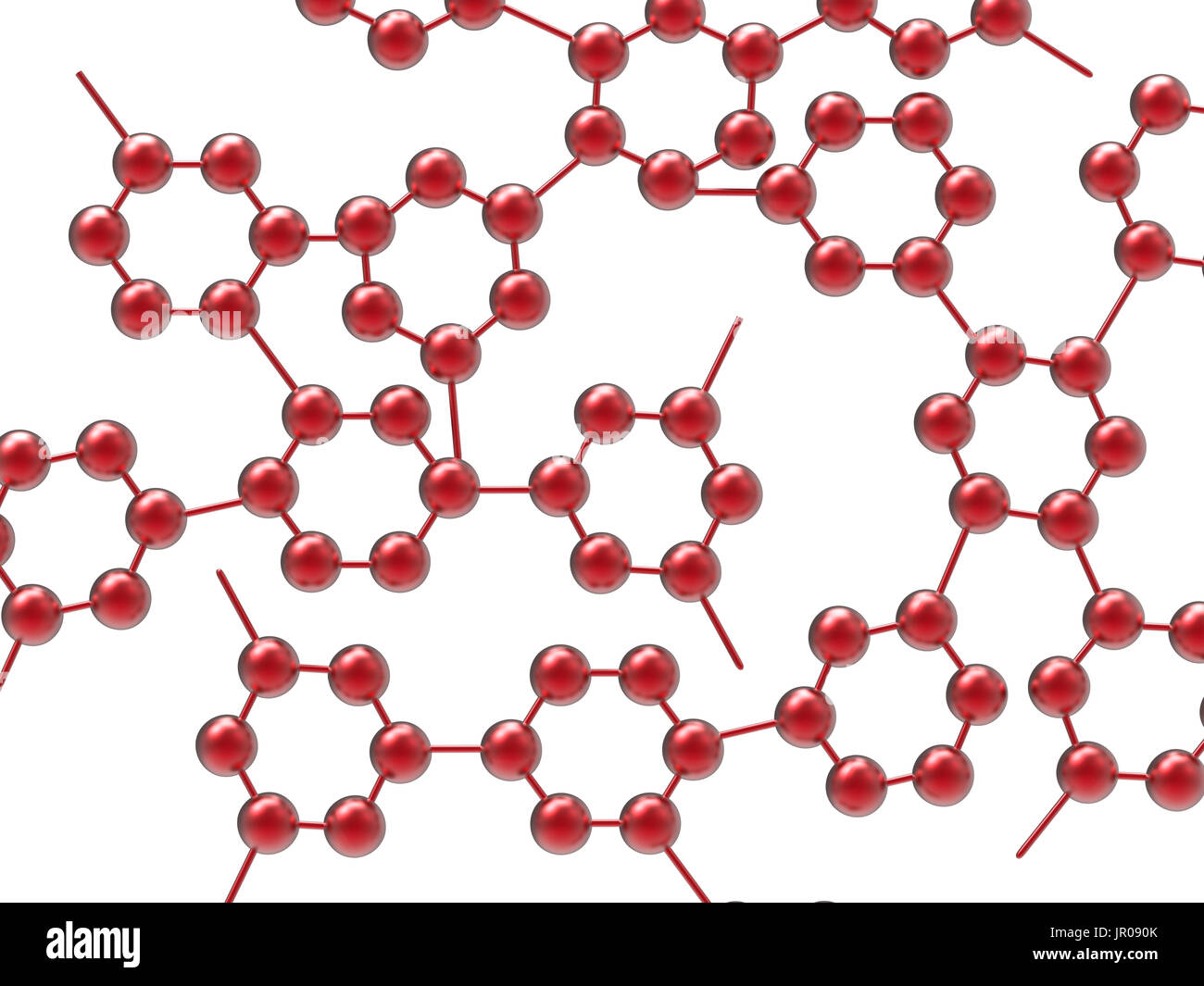 3d rendering molecule structure on white background Stock Photo - Alamy