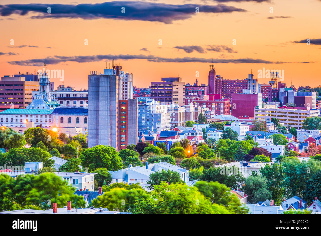 Portland, Maine, USA downtown skyline Stock Photo Alamy