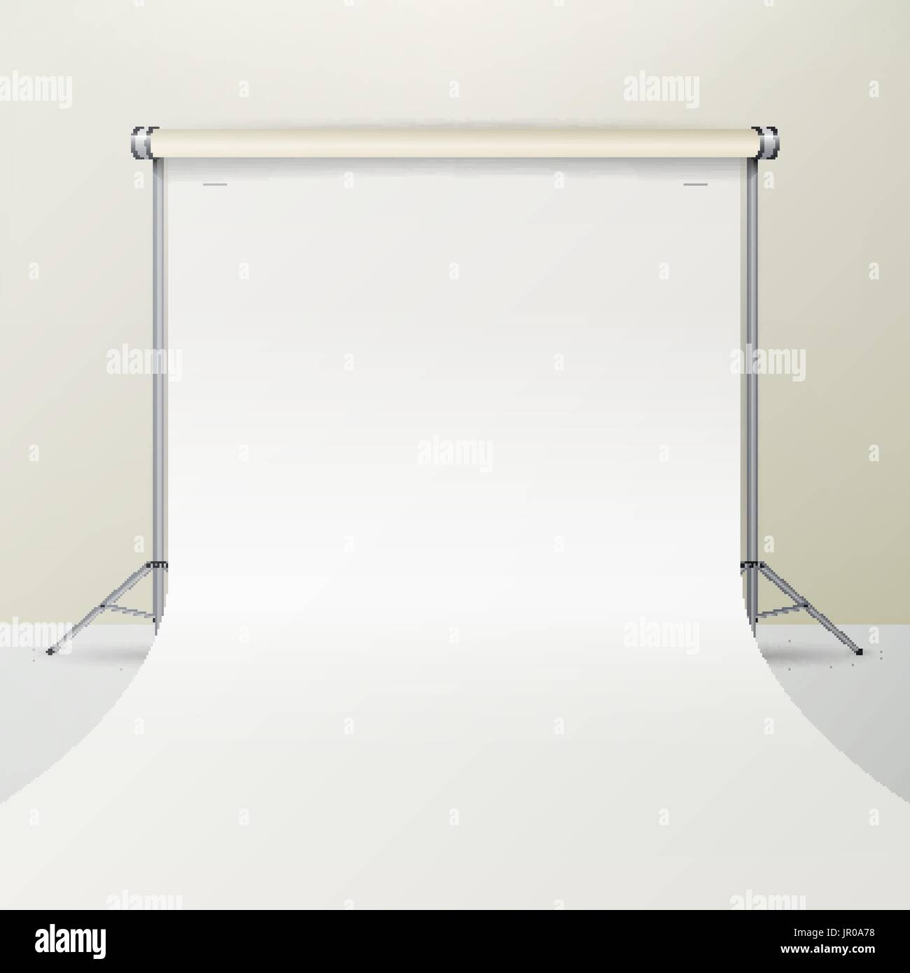 Photo Studio Vector. Empty White Canvas Background. Realistic ...