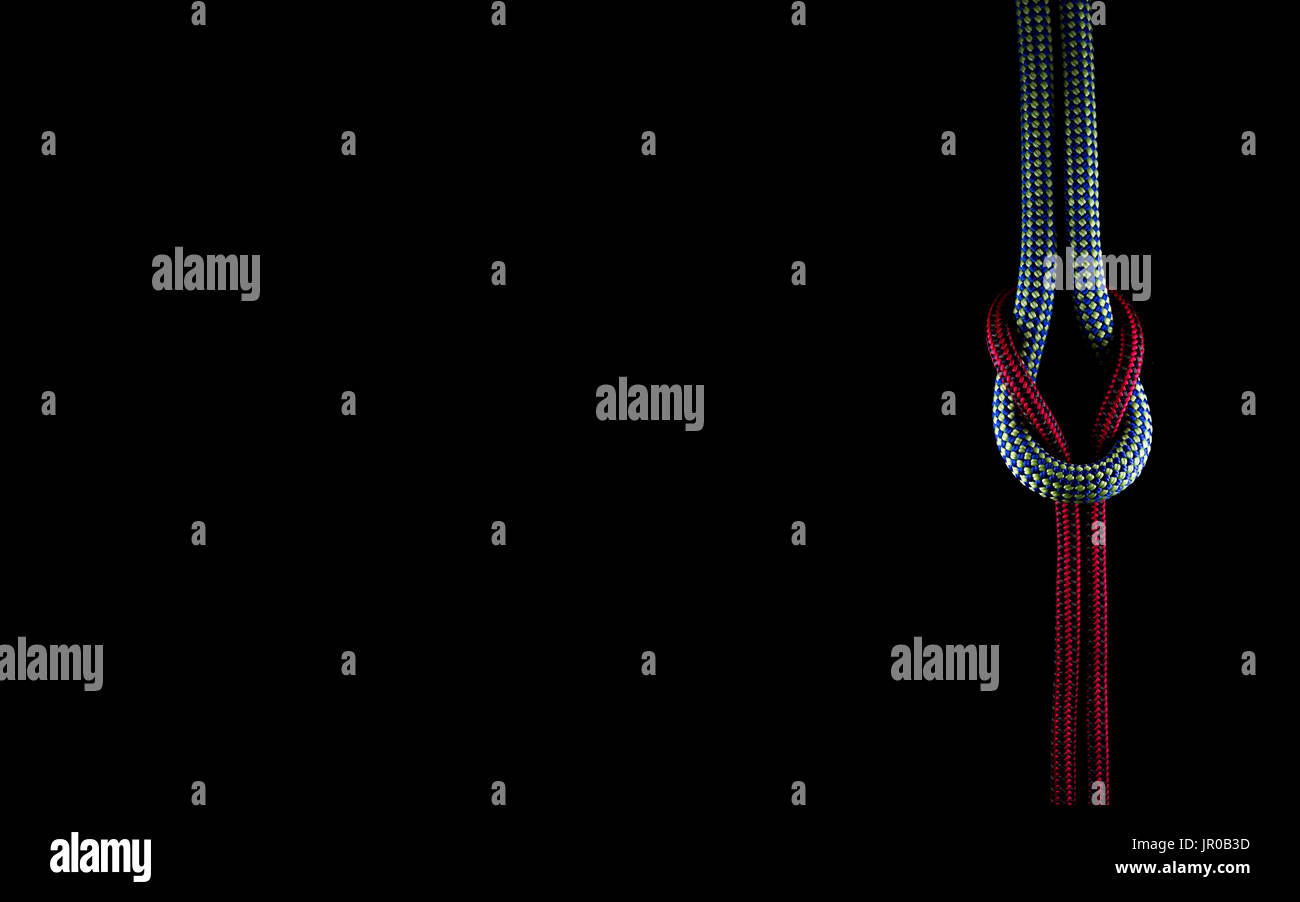 knot knots rope climbing sailing reef knot Stock Photo Alamy