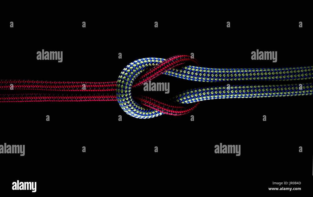 knot knots rope climbing sailing reef knot Stock Photo Alamy