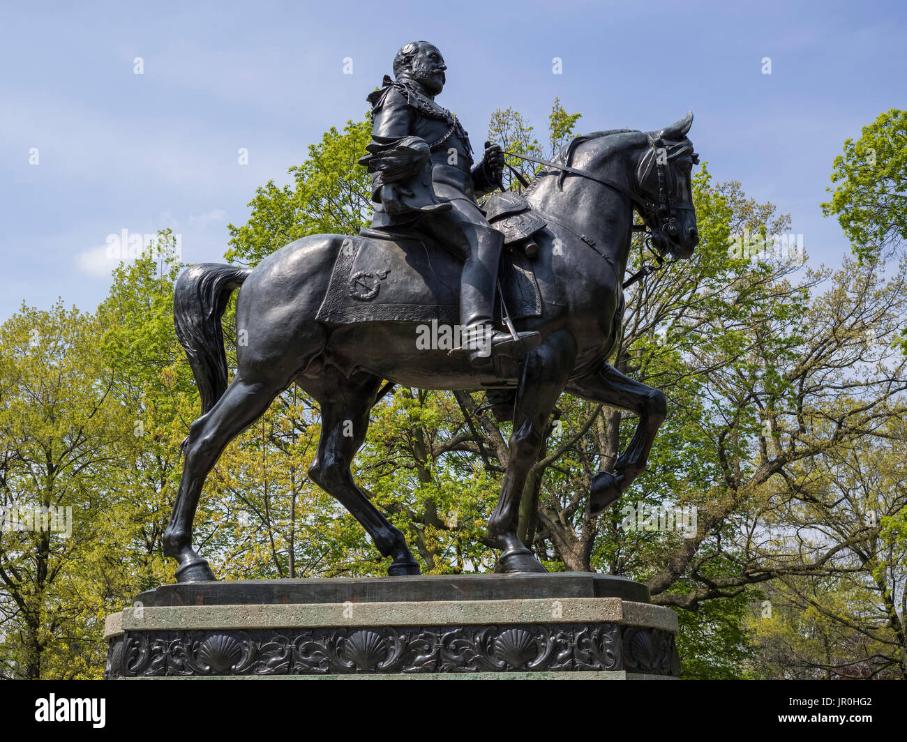 Equestrian Statue Of Edward Vii, Queen's Park; Toronto, Ontario, Canada Stock Photo