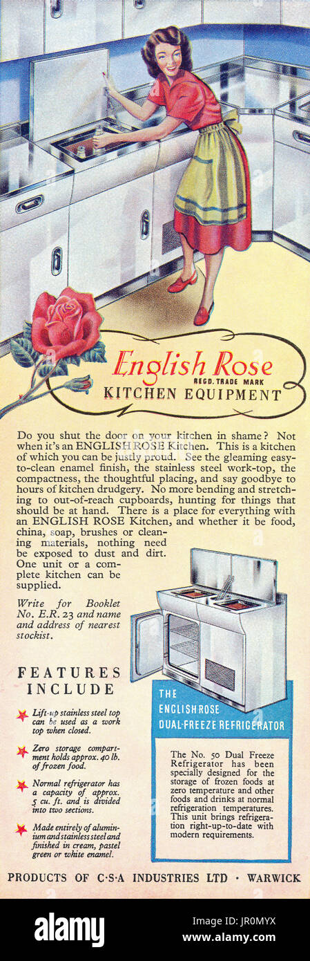 Retro Kitchen 50s Ad High Resolution Stock Photography And Images Alamy