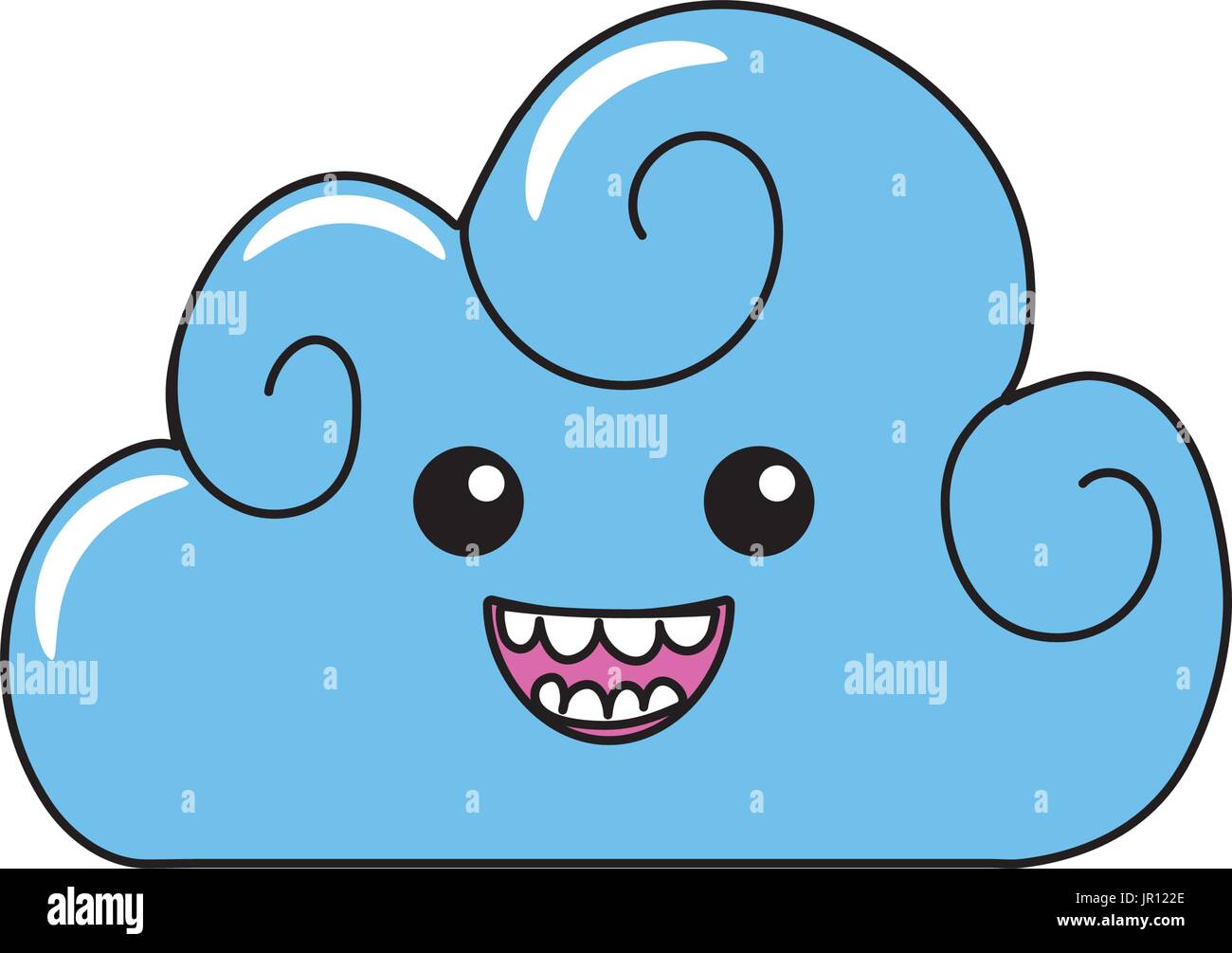 kawaii cute funny cloud weather Stock Vector Image & Art - Alamy