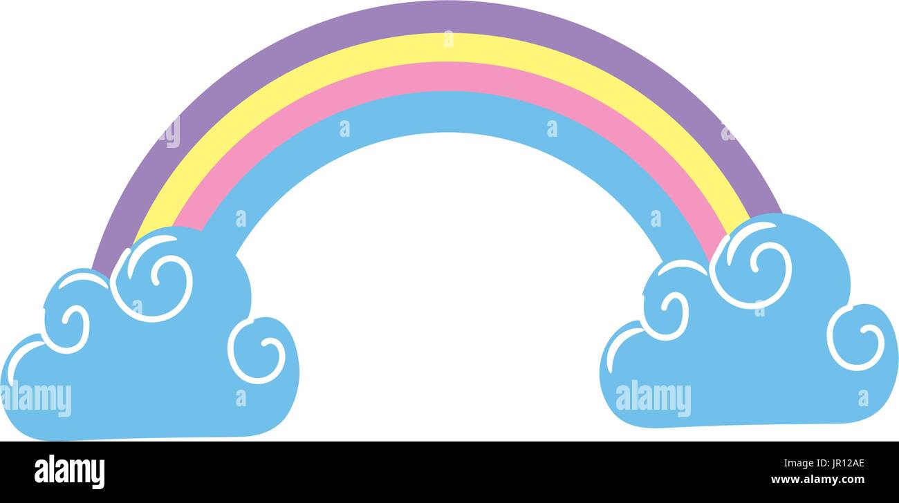 beauty rainbow with cloud weather design Stock Vector Image & Art - Alamy