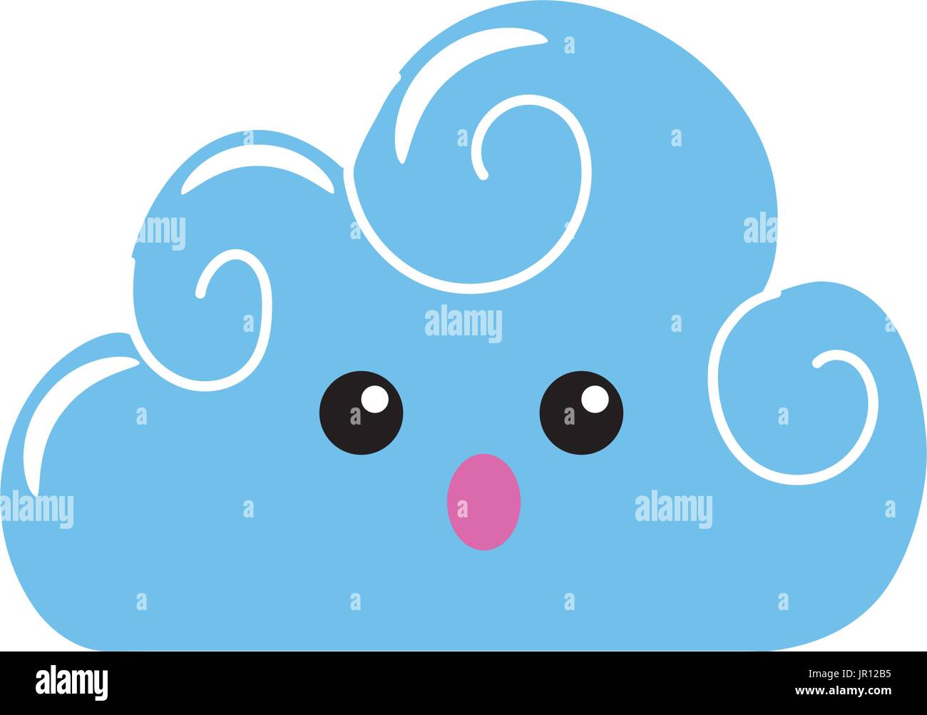 kawaii cute surprised cloud weather Stock Vector Image & Art - Alamy