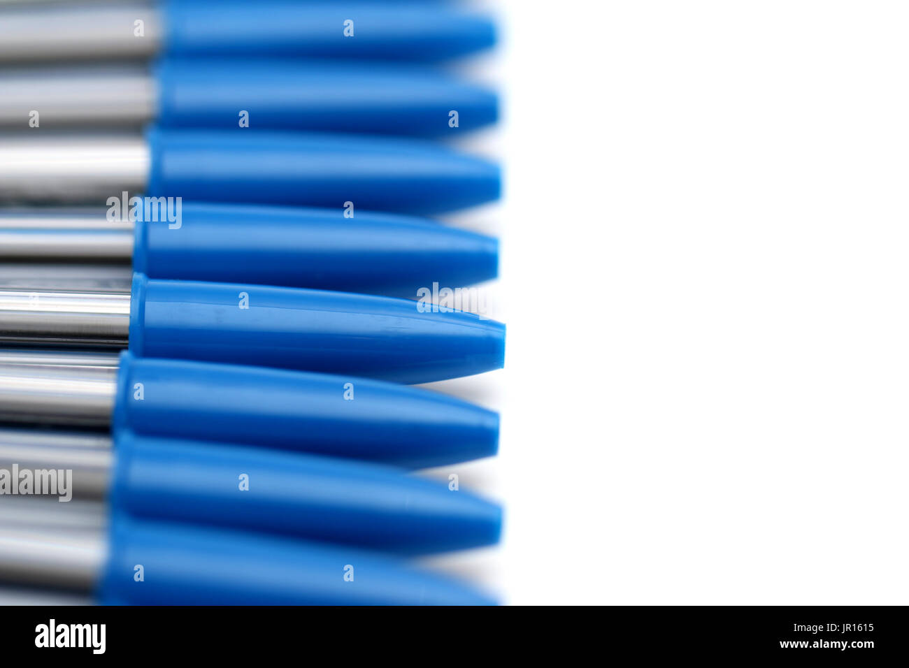 Ball point pens isolated on a white background Stock Photo - Alamy